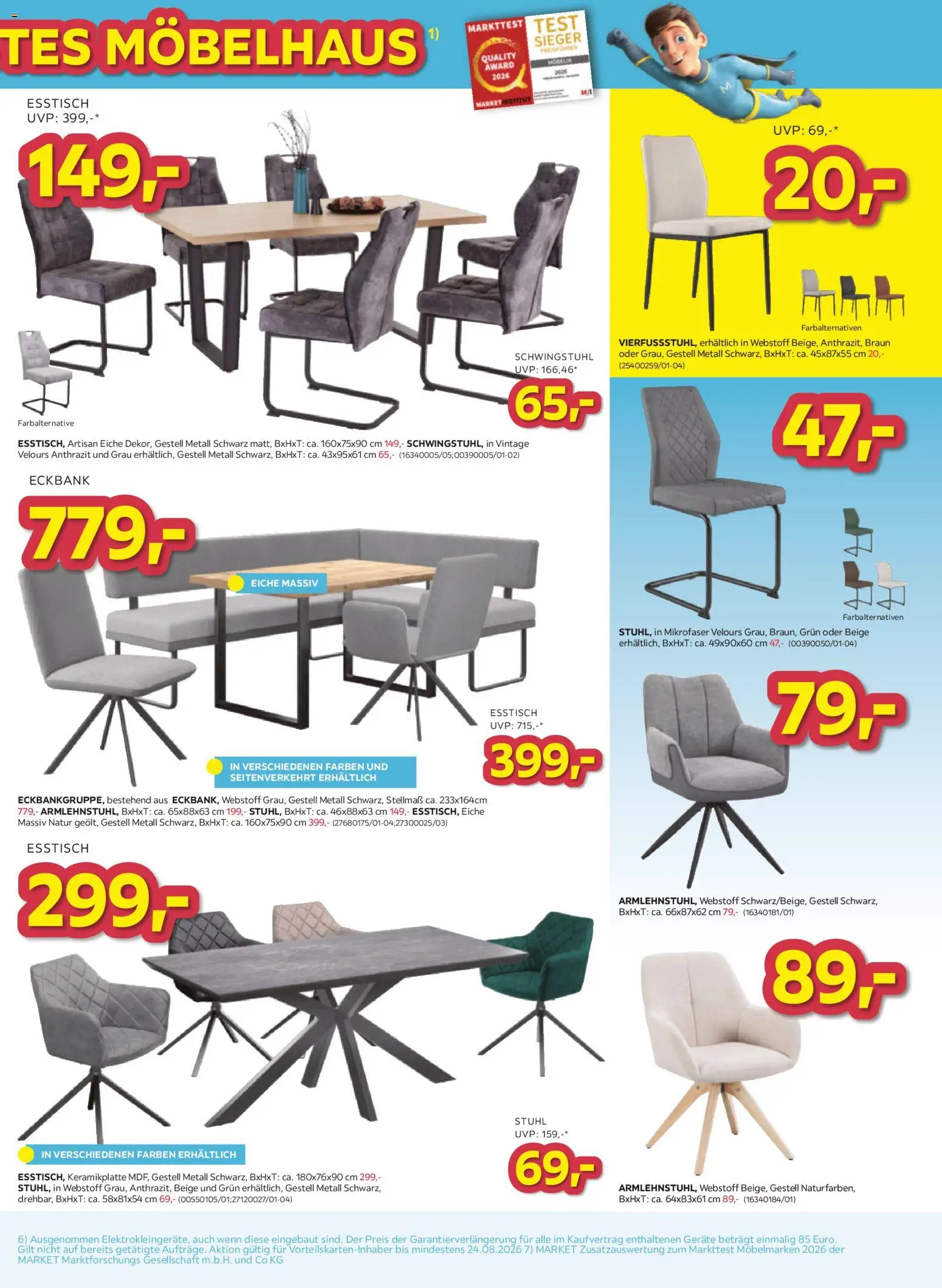 Möbelix Angebote gültig ab 19.08.2026 | Seite: 7 | Produkte: Stuhl