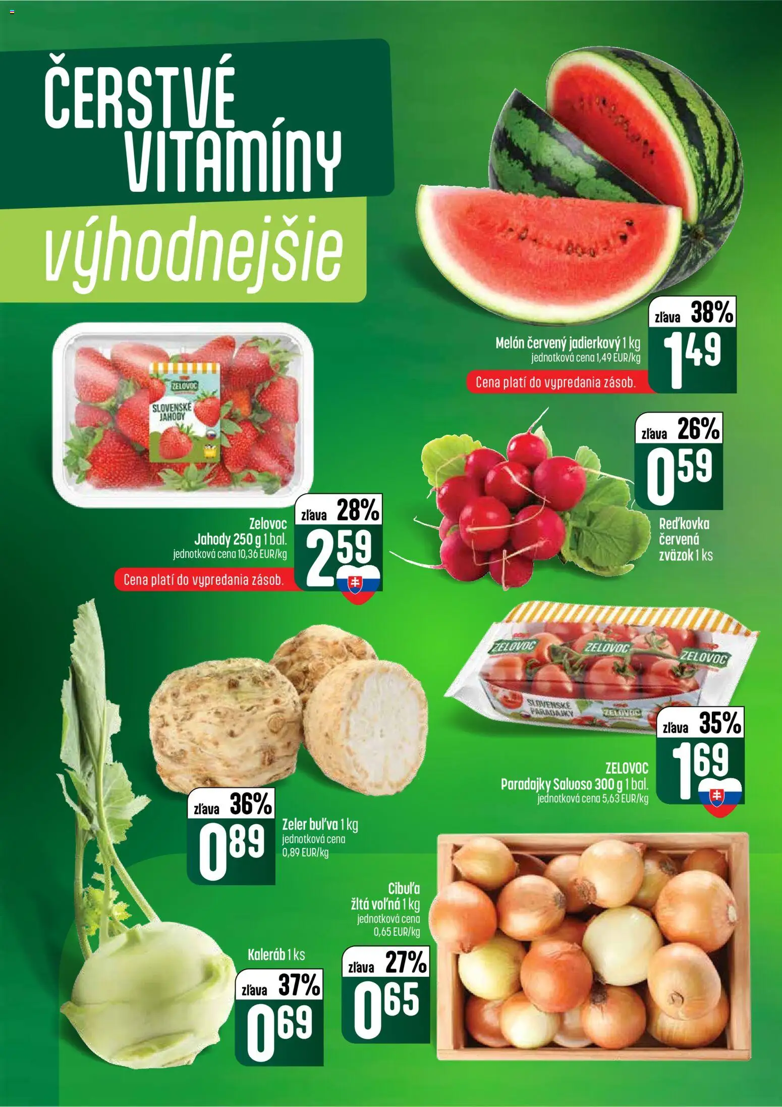 Nové COOP Jednota akcie – leták je platný od 21.05.2026 | Strana: 10 | Produkty: Paradajky, Jahody, Melón, Zeler