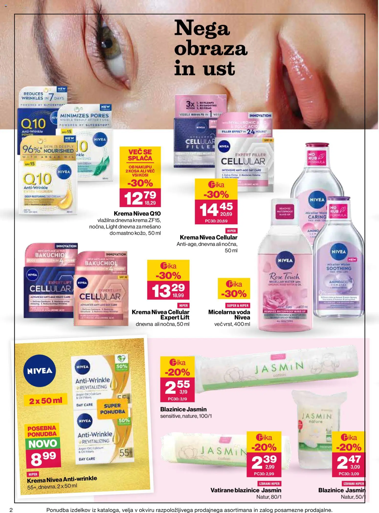 Novi Mercator katalog ponudbe – veljaven od 26.08.2026 | Stran: 2 | Izdelki: Krema, Micelarna voda, Voda