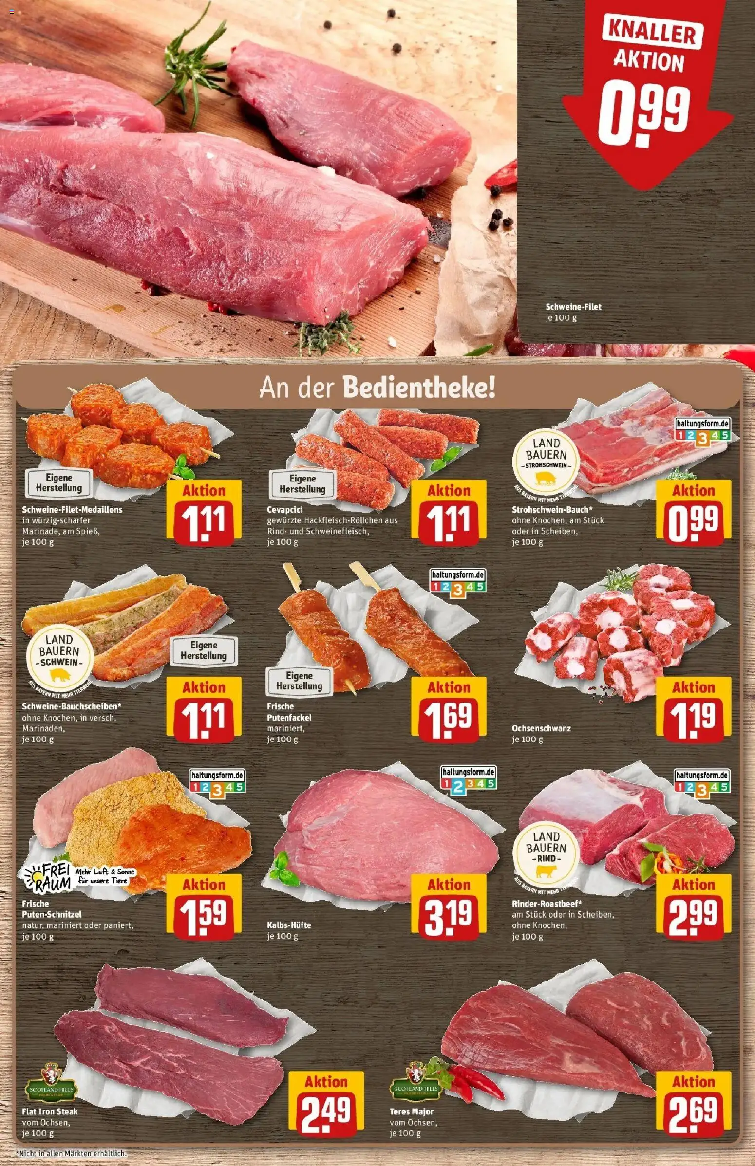 REWE Prospekt ab 10.08.2026 zum Blättern » Angebote | Seite: 10 | Produkte: Cevapcici, Schweinefilet, Putenschnitzel, Steak