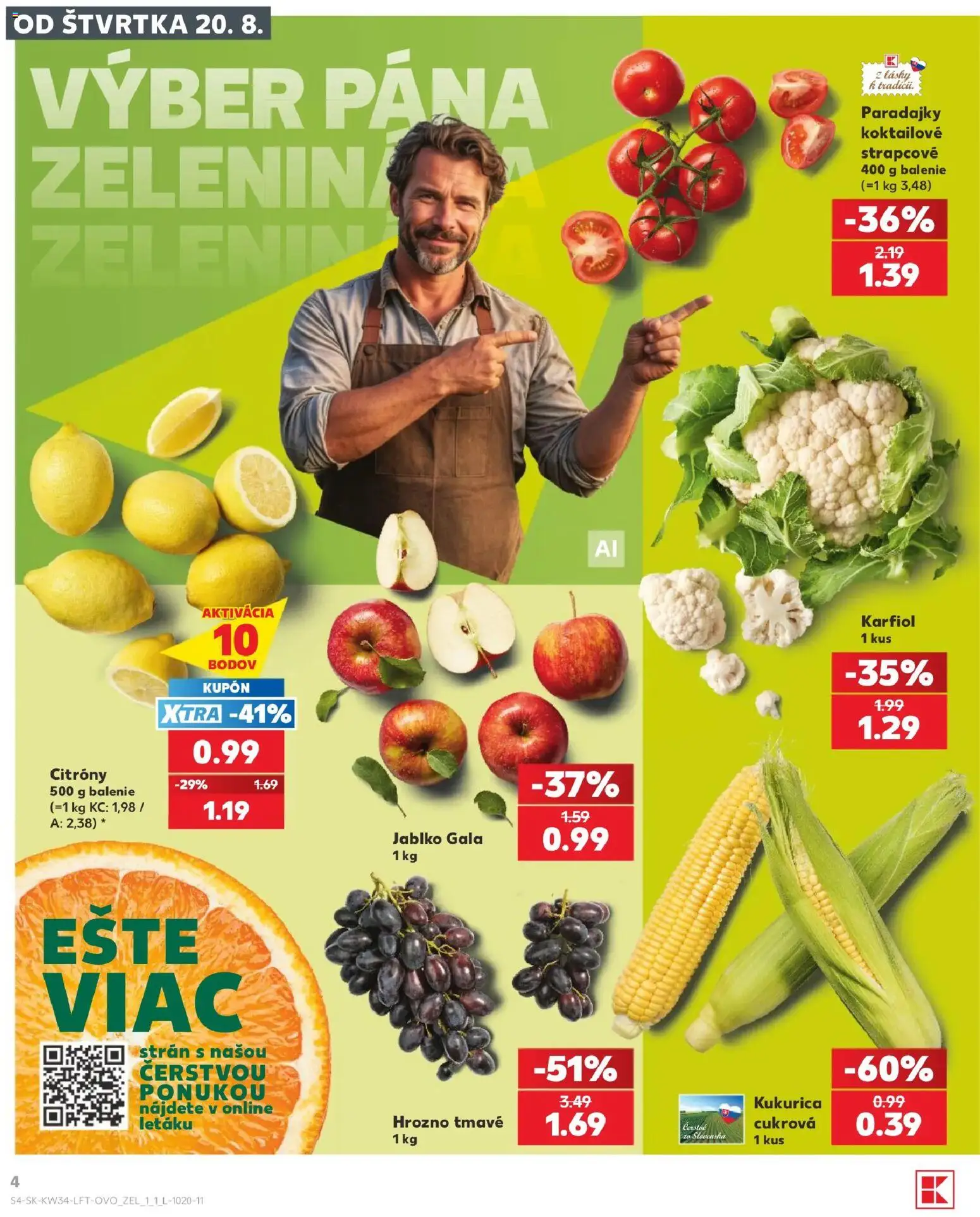 Kaufland SK akciós ujság - amely érvényes a következő dátumtól: 2026.08.20. | Oldal: 4