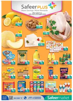Preview of Safeermarket Weekend Deals valid from 30 Jul, 2026 | Page: 4 | Products: Jablká, Čokoláda, Котлон, Πούδρα