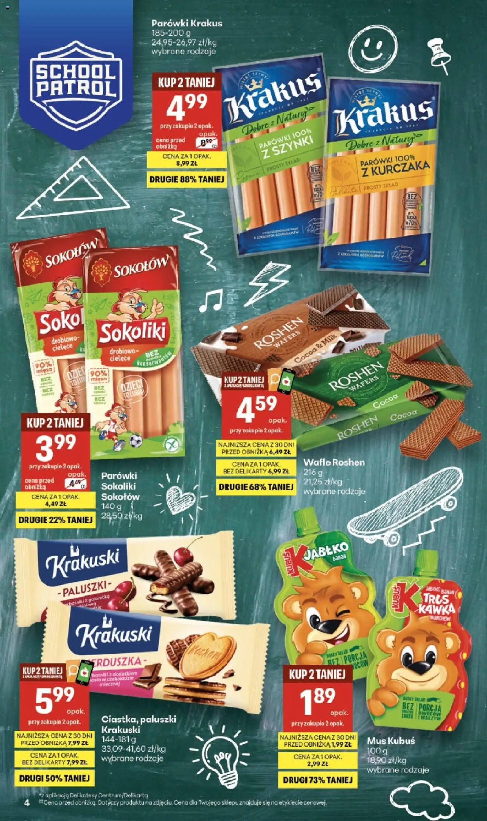 Delikatesy Centrum gazetka - Sklepy Własne od 03.09.2026 | Strona: 4 | Produkty: Kubuś, Mięso, Paluszki, Pasta