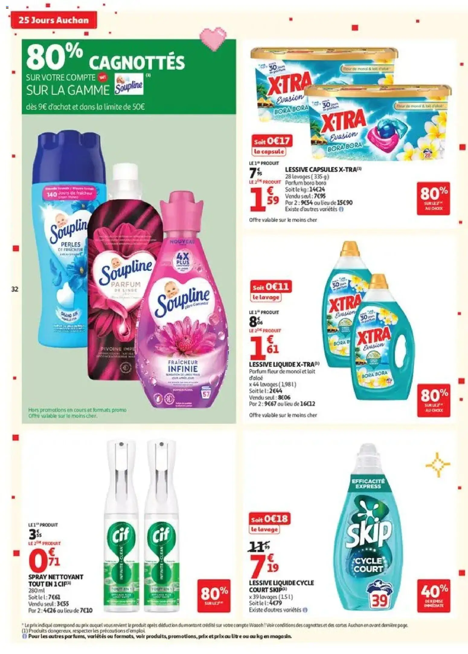 {H1} | Page: 32 | Produits: Parfum, Soupline, Pivoine, Détergent