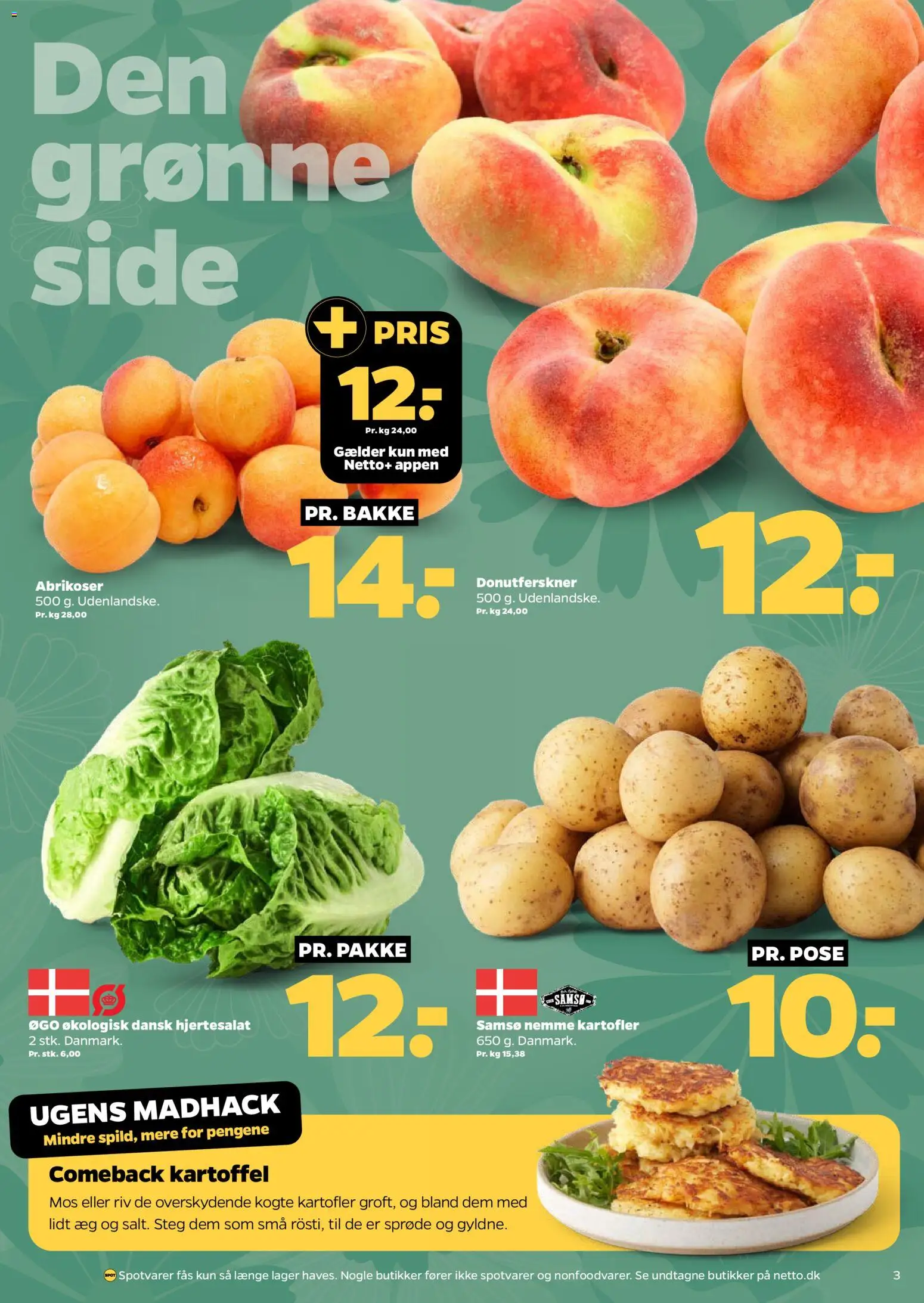 Netto tilbudsavis – gyldig fra 11/07/2026 | Side: 4 | Produkter: Æg, Kartofler, Søm, Abrikoser