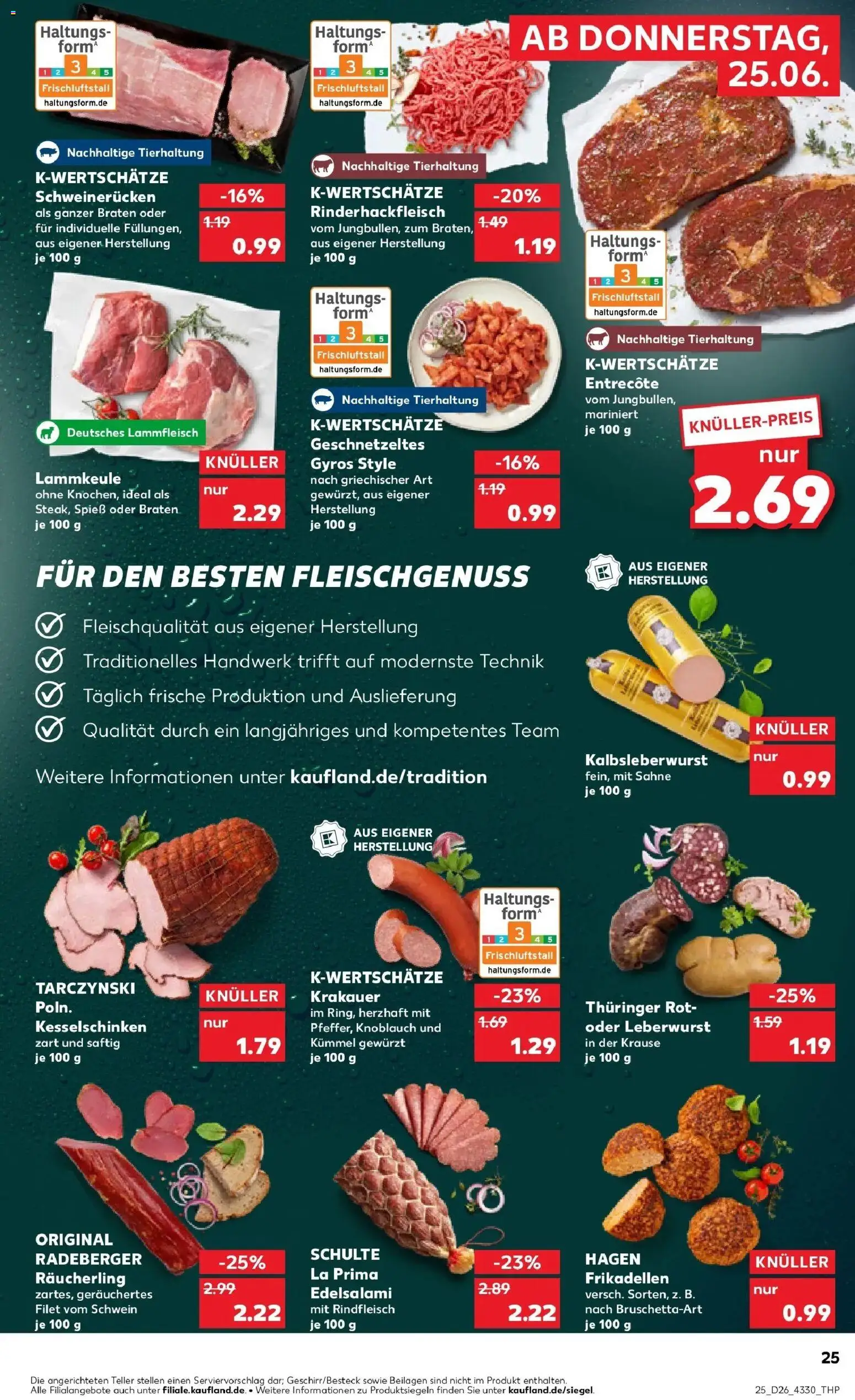 Kaufland Prospekt Kamenz – gültig ab 22.06.2026 | Seite: 34 | Produkte: Entrecote, Salami, Rindfleisch, Steak