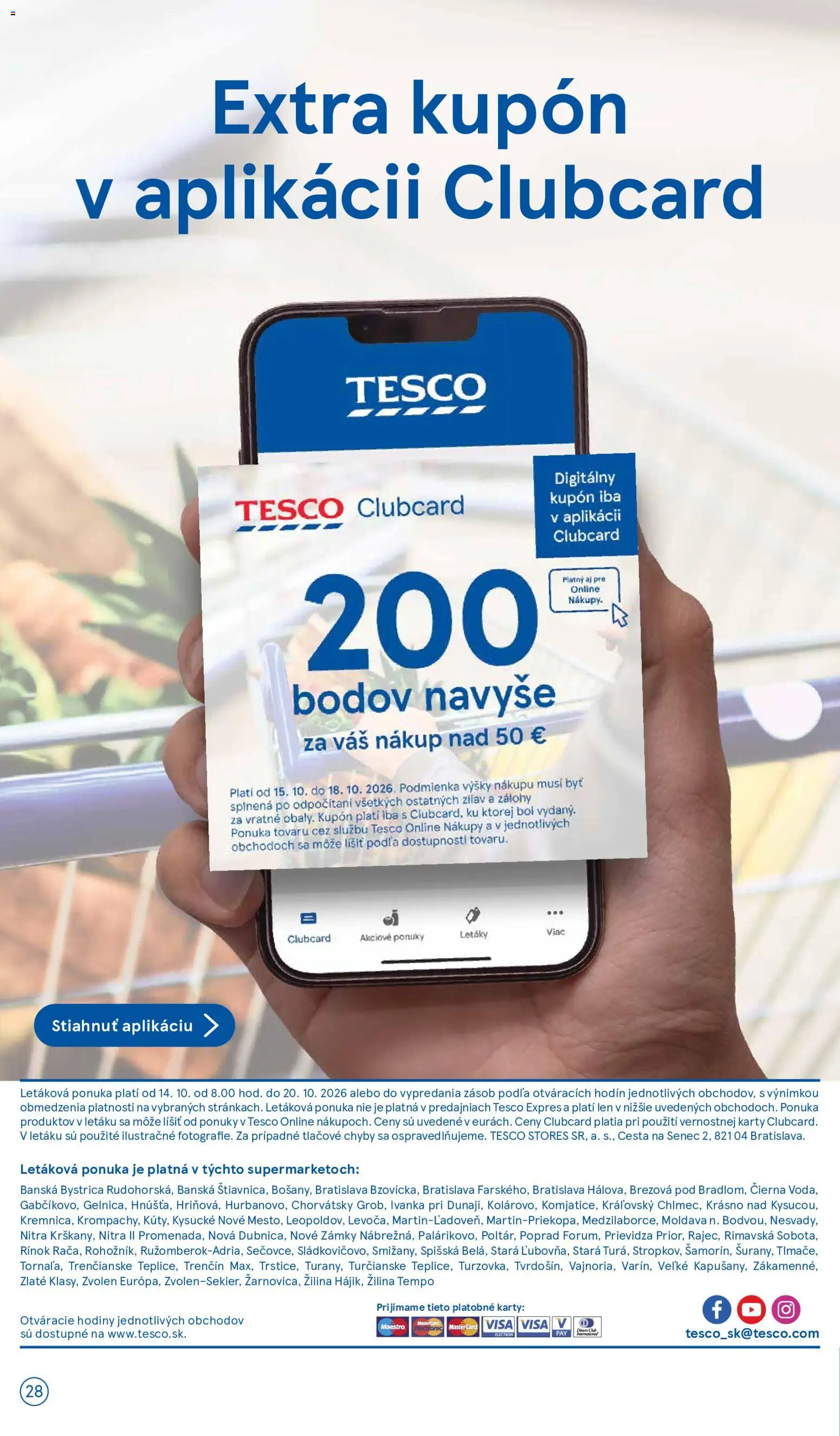 Nové Tesco akcie – leták je platný od 14.10.2026 | Strana: 28
