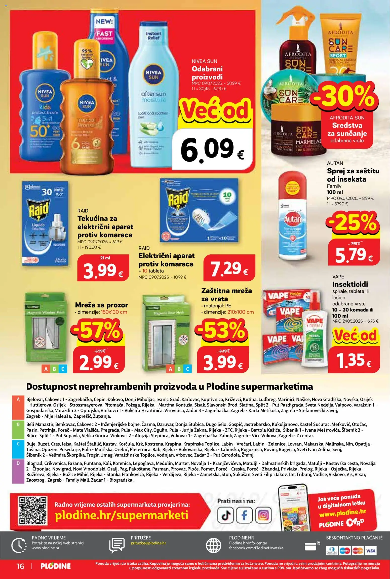 Plodine katalog | vrijedi od 29.04.2026 | Stranica: 16 | Proizvodi: Vrata, Nivea, Tableta