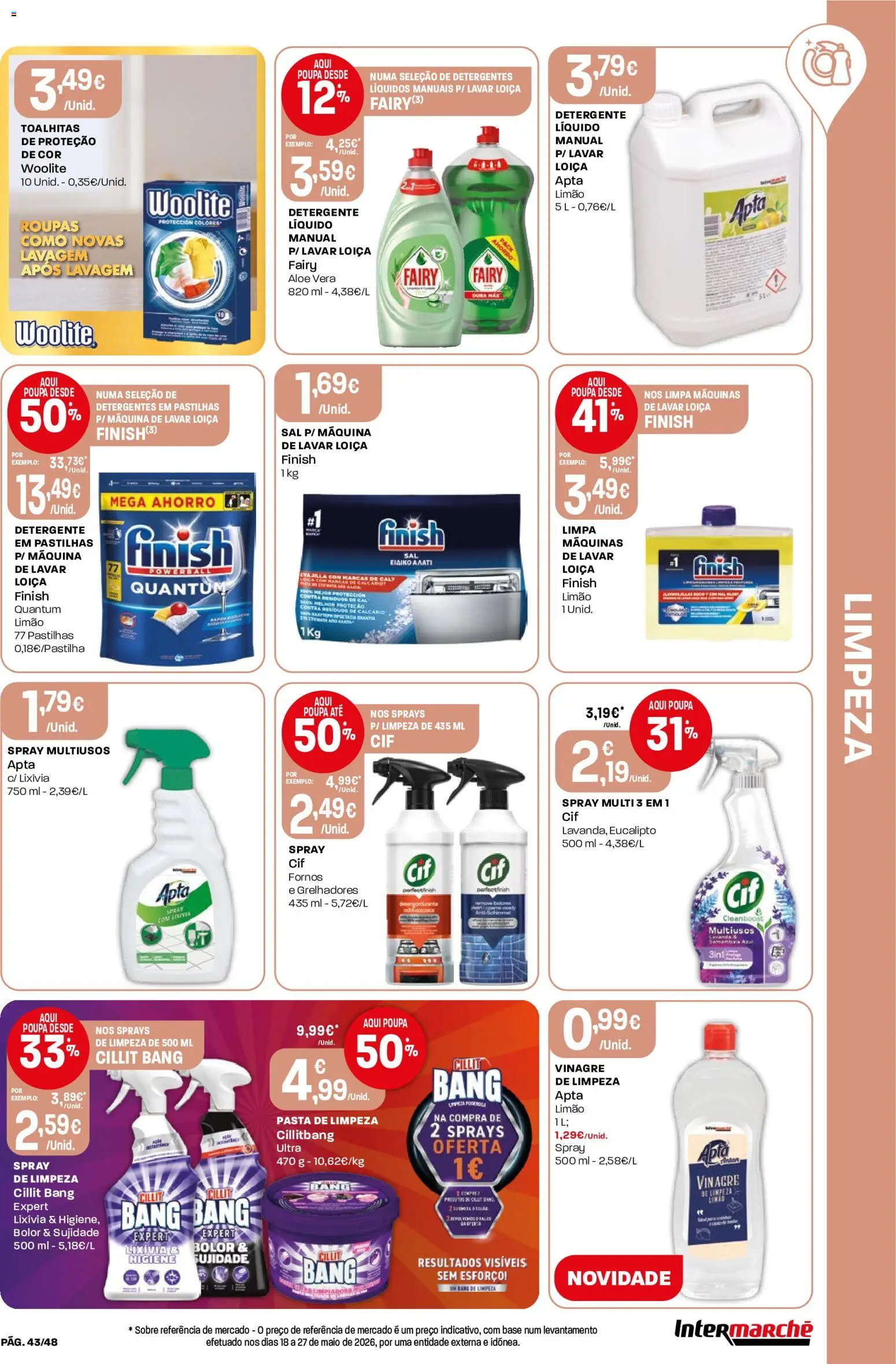 Intermarché folheto │ válido de 02/07/2026 | Página: 43 | Produtos: Vinagre, Máquina de lavar, Base, Sal