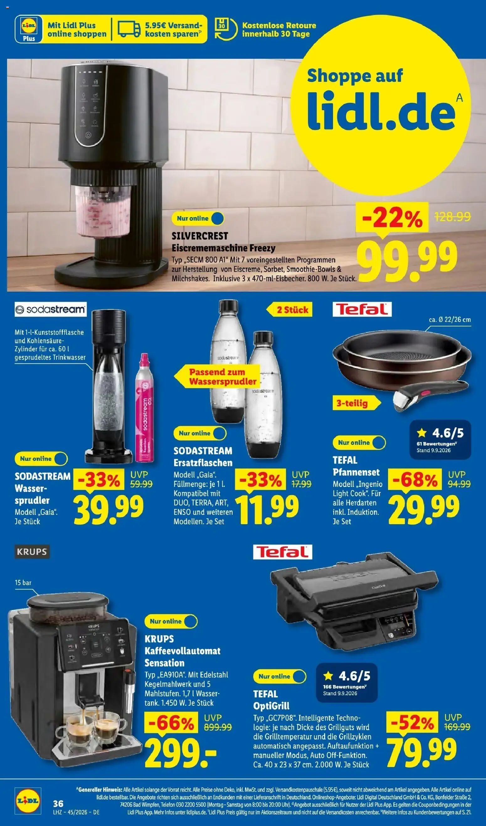 Lidl Prospekt Hagen (ab 02.11.2026) zum Blättern » Angebote | Seite: 60 | Produkte: Grill, Wasser, Kaffeevollautomat, Sodastream