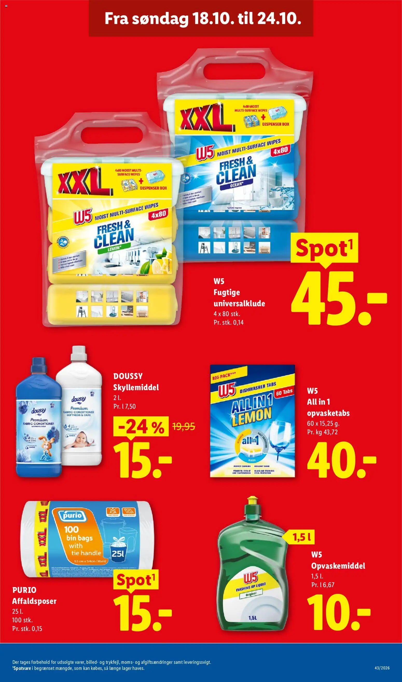Lidl tilbudsavis – gyldig fra 18/10/2026 | Side: 29 | Produkter: Skyllemiddel, Opvaskemiddel, Søm