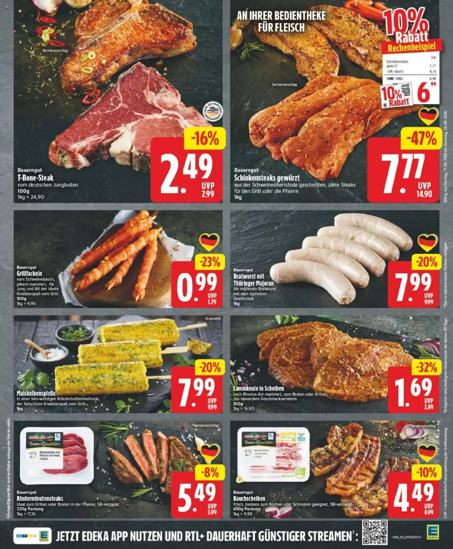 Edeka Prospekt Magdeburg – gültig ab 17.08.2026 | Seite: 5 | Produkte: Lammkeule, Grill, Bratwurst, Fleisch