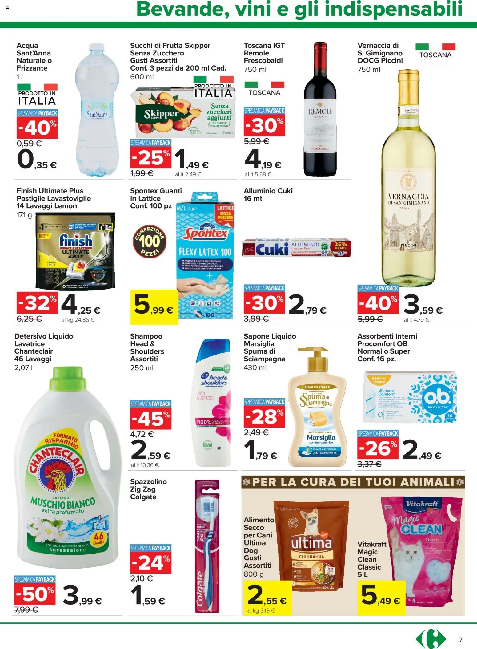 Volantino Carrefour del 02/07/2026 | Pagina: 7 | Prodotti: Shampoo, Spazzolino, Guanti, Lavastoviglie