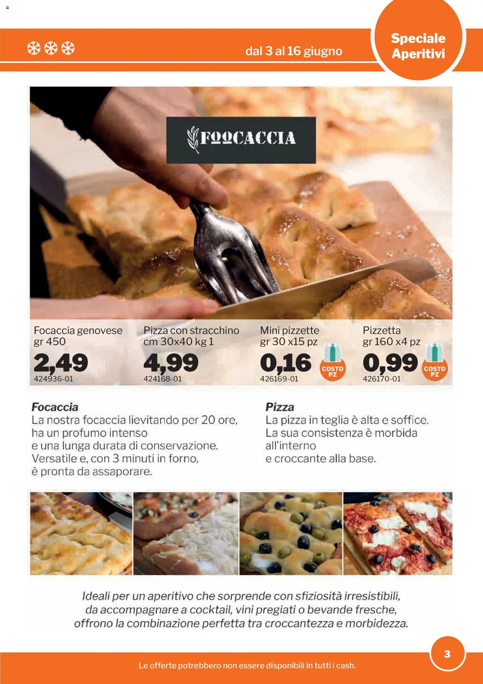 Volantino Sogegross del 03.06.2026 | Pagina: 3 | Prodotti: Teglia, Focaccia, Stracchino, Aperitivo