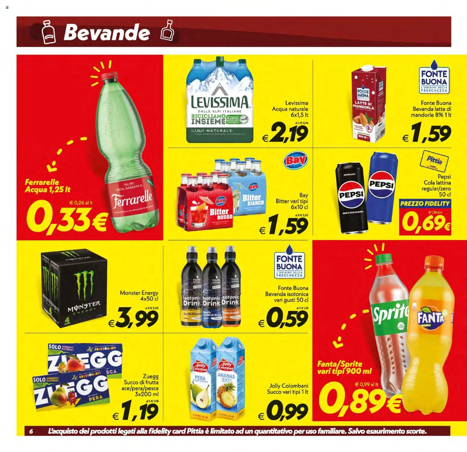 Volantino SuperConveniente del 21/08/2026 | Pagina: 6 | Prodotti: Succo, Acqua, Ananas, Succo di frutta