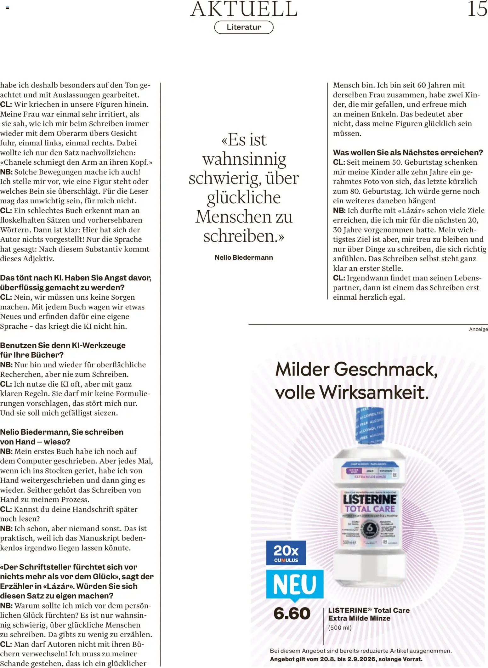 Migros aktionen Magazin – gültig ab 19.08.2026 | Seite: 15