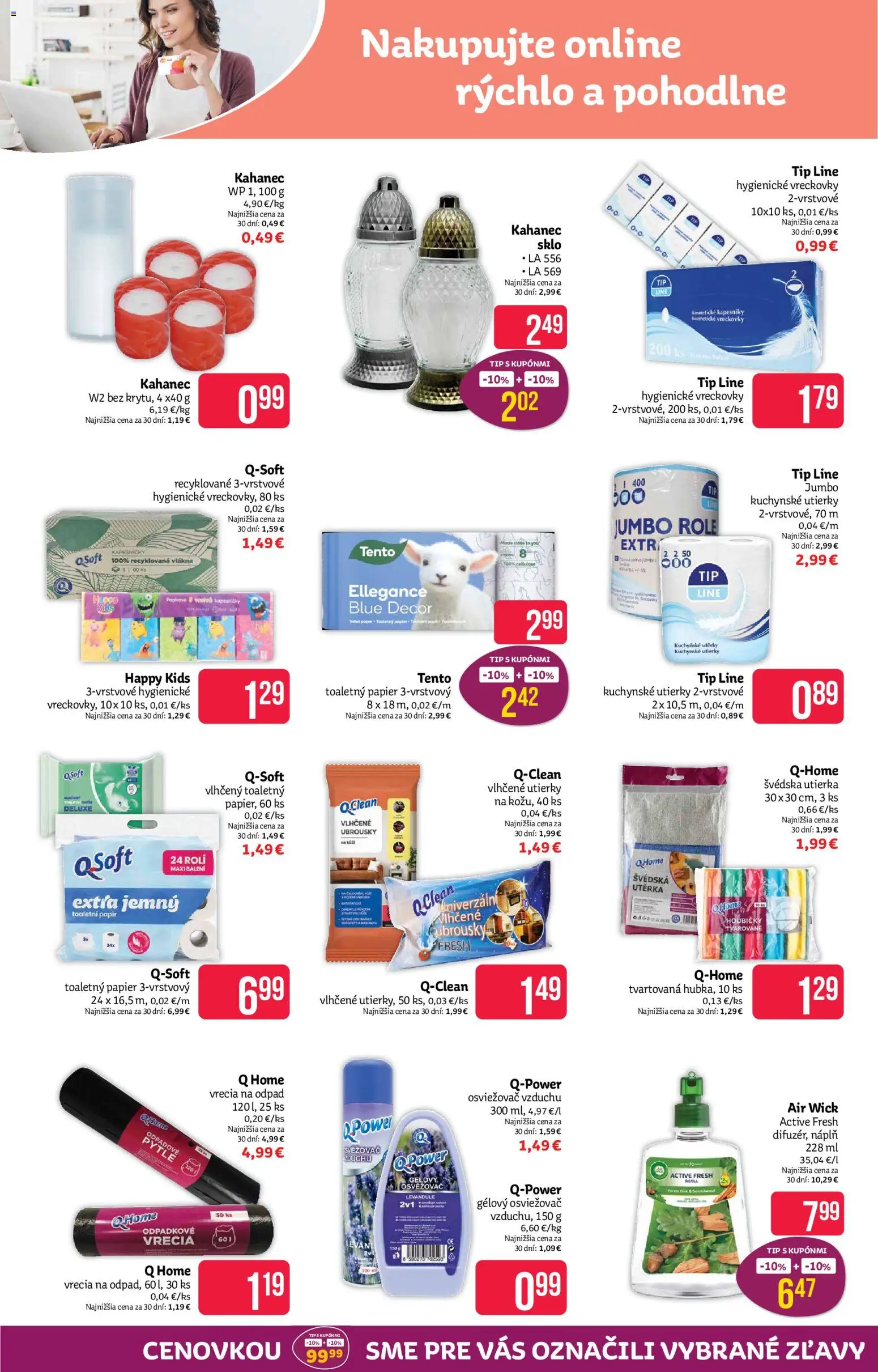 Nové Teta drogerie akcie – leták je platný od 28.09.2026 | Strana: 14 | Produkty: Osviežovač vzduchu, Toaletný papier, Kuchynské utierky, Vreckovky