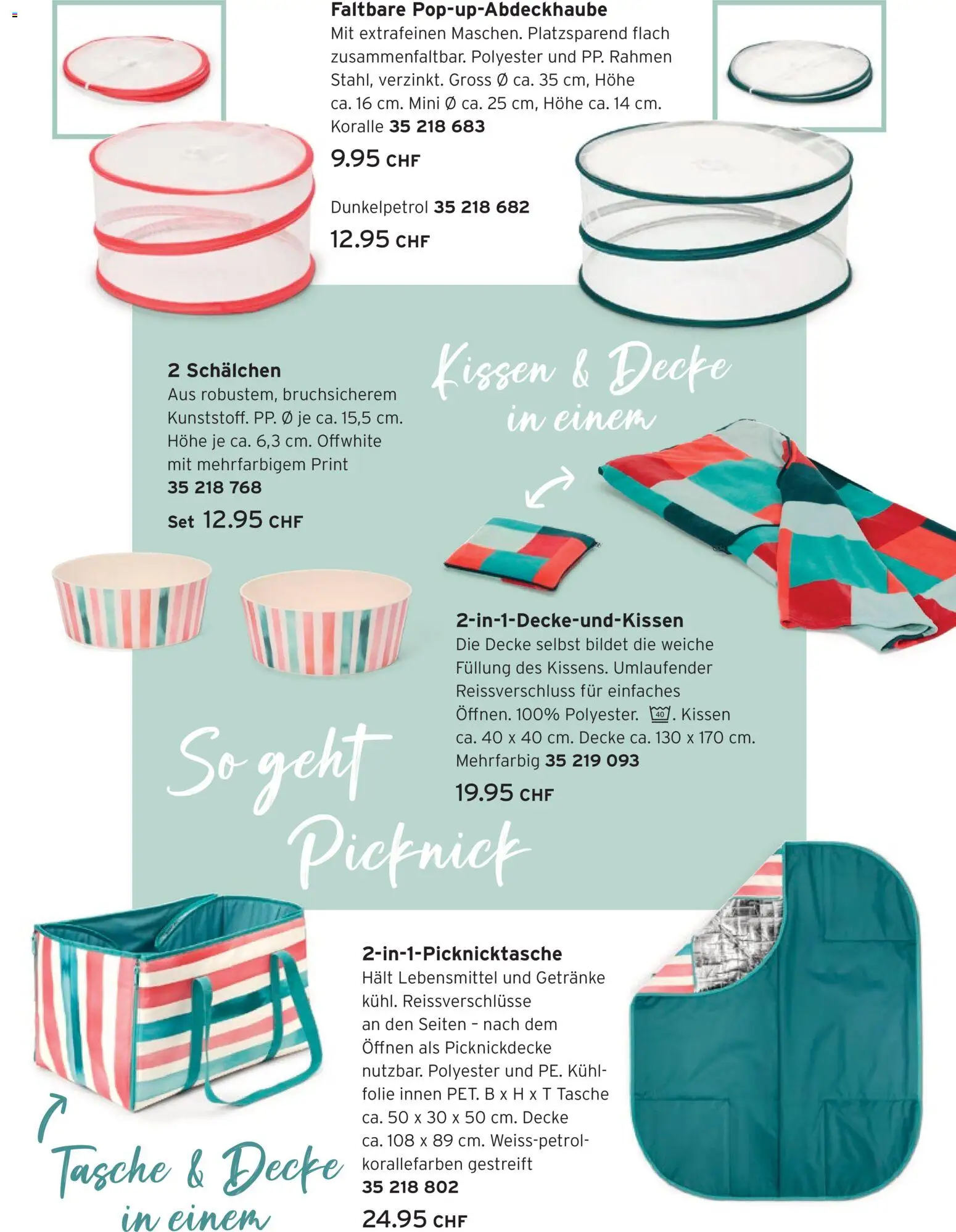 Tchibo aktionen Draußen kochen – gültig ab 14.07.2026 | Seite: 17 | Produkte: Kissen, Decke, Getränke, Tasche