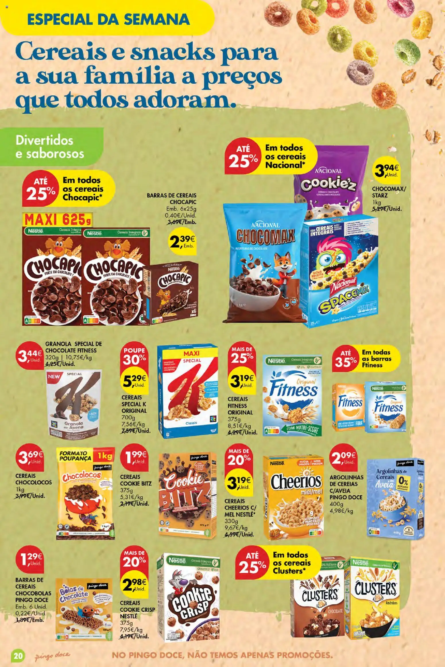 Pingo Doce Poupe Esta Semana Açores │ válido de 03/09/2026 | Página: 20 | Produtos: Granola, Nestlé, Mel, Cereais