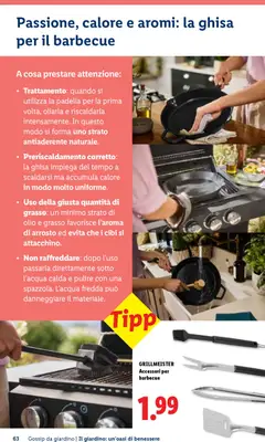 Anteprima del volantino GRILLMEISTER Accessori per barbecue, Accessori per barbecue valido a partire dal 23.04.2026 | Pagina: 63 | Prodotti: Arrosto, Barbecue, Olio, Padella