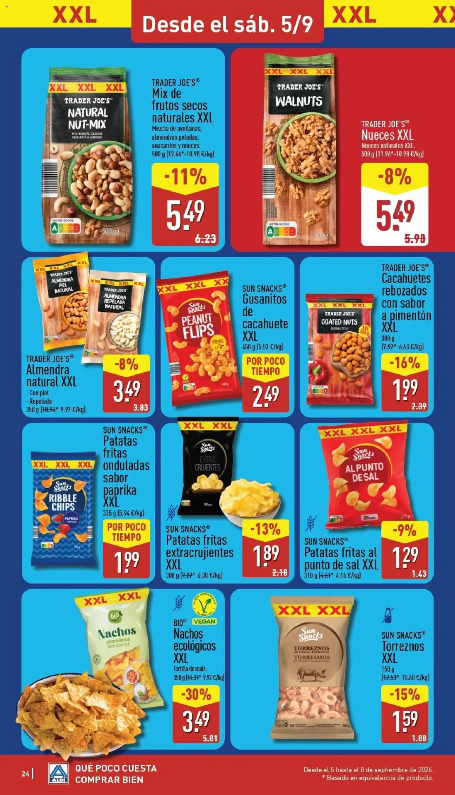 Aldi folleto Península │ válido desde el 31/08/2026 | Página: 24 | Productos: Maíz, Anacardos, Patatas fritas, Sal