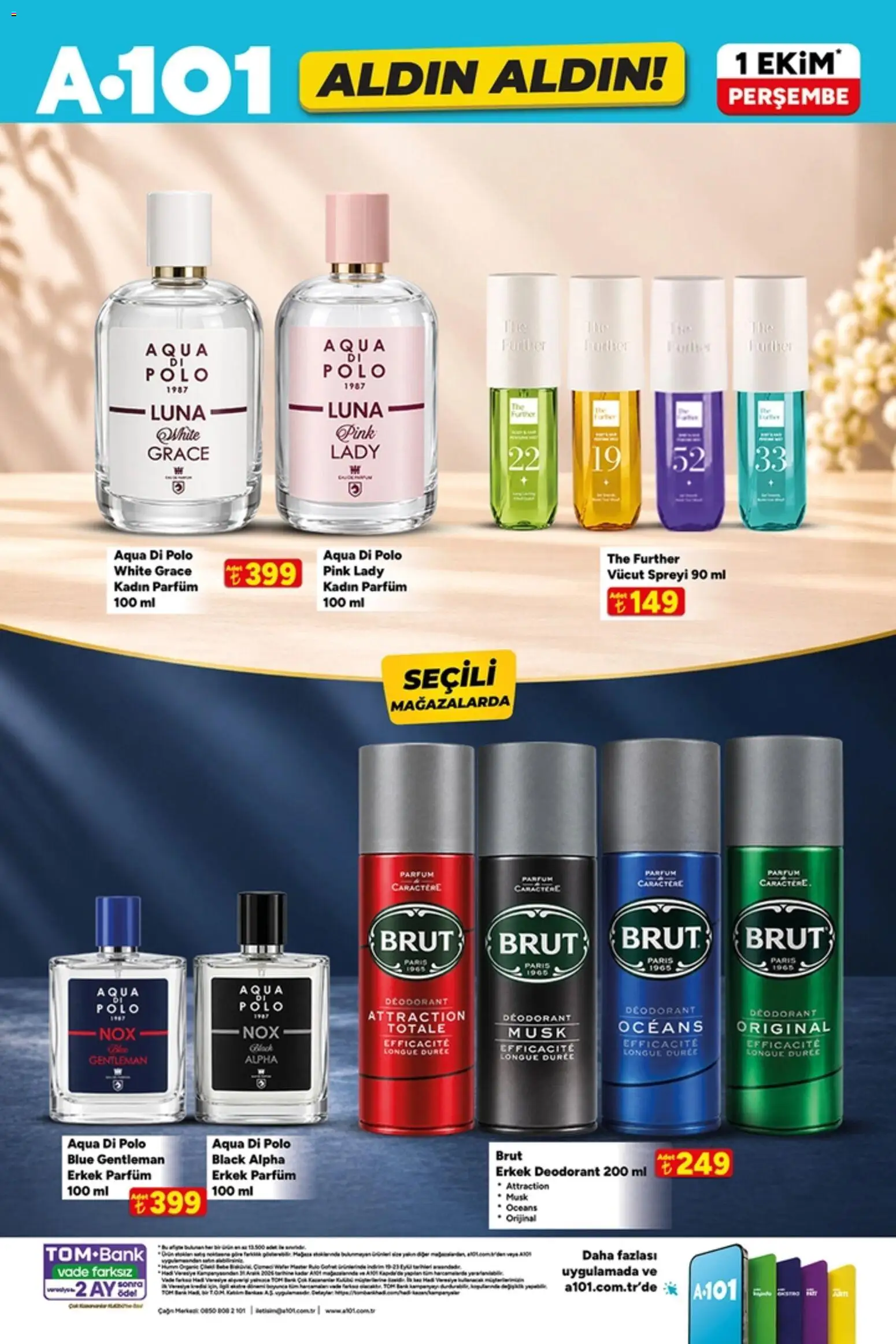 A101 - Katalog Aldın Aldın - 01 Ekim 2026 tarihinden itibaren geçerlidir | Sayfa: 13 | Ürünler: Deodorant, Parfüm