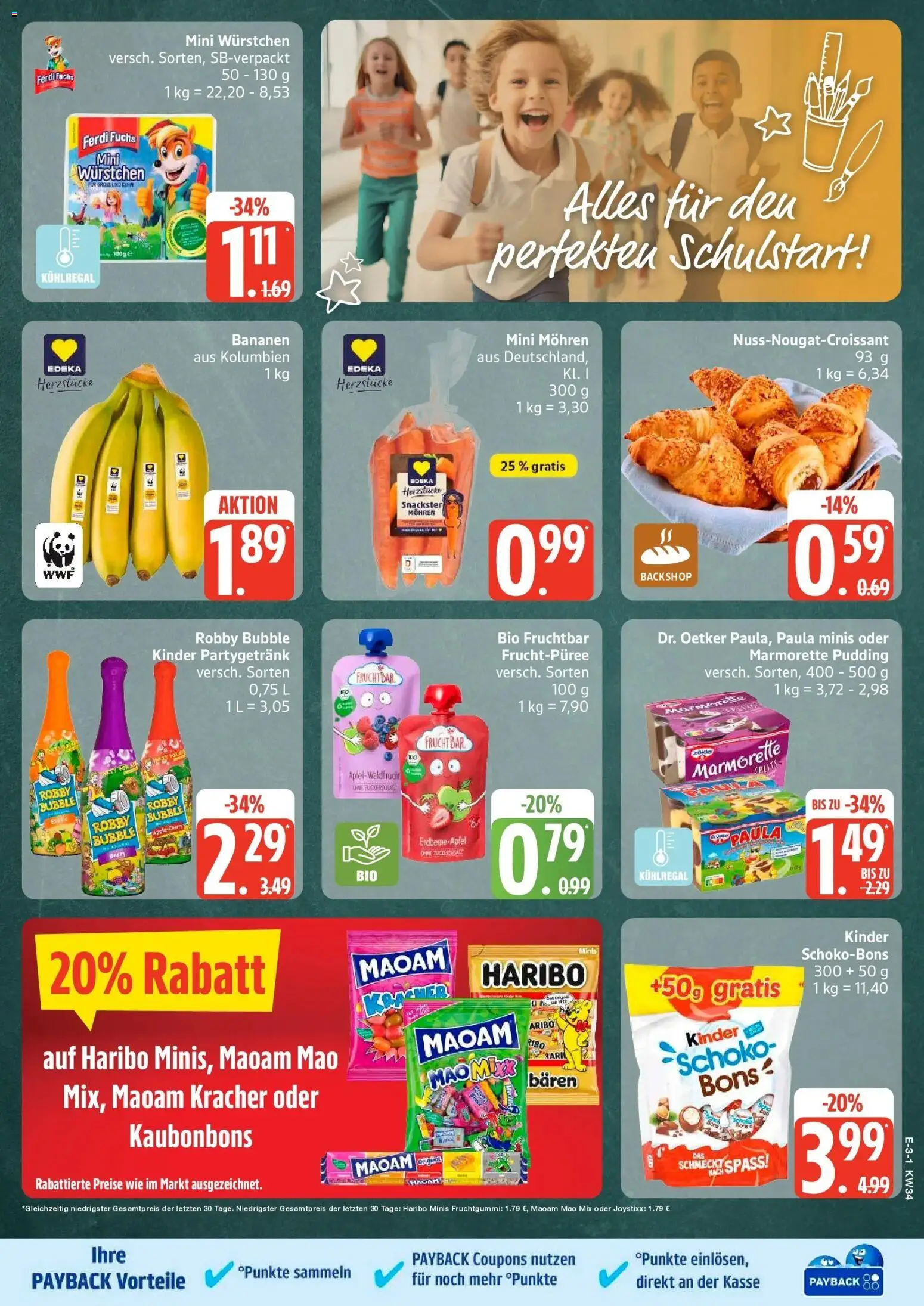 Edeka Prospekt Lübeck (ab 17.08.2026) » Angebote Online | Seite: 3 | Produkte: Haribo, Bananen, Pudding, Mohren