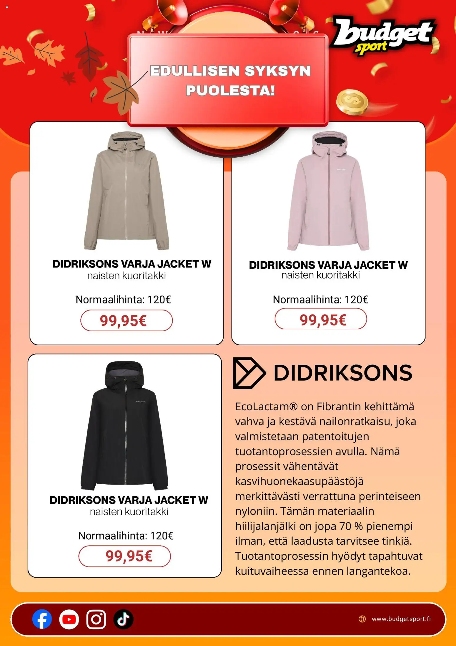Budget Sport tarjoukset – voimassa 14/10/2026 alkaen | Sivu: 2 | Tuotteet: Kuoritakki