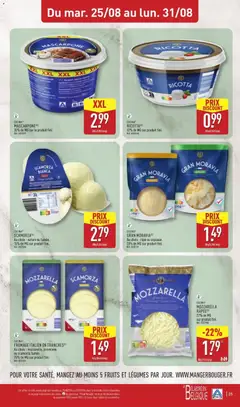Aldi - Prévisualisation de CUCINA® MOZZARELLA RÂPÉE, 22% de MG, sur produit fini. valide à partir de 25/08/2026 | Page: 27