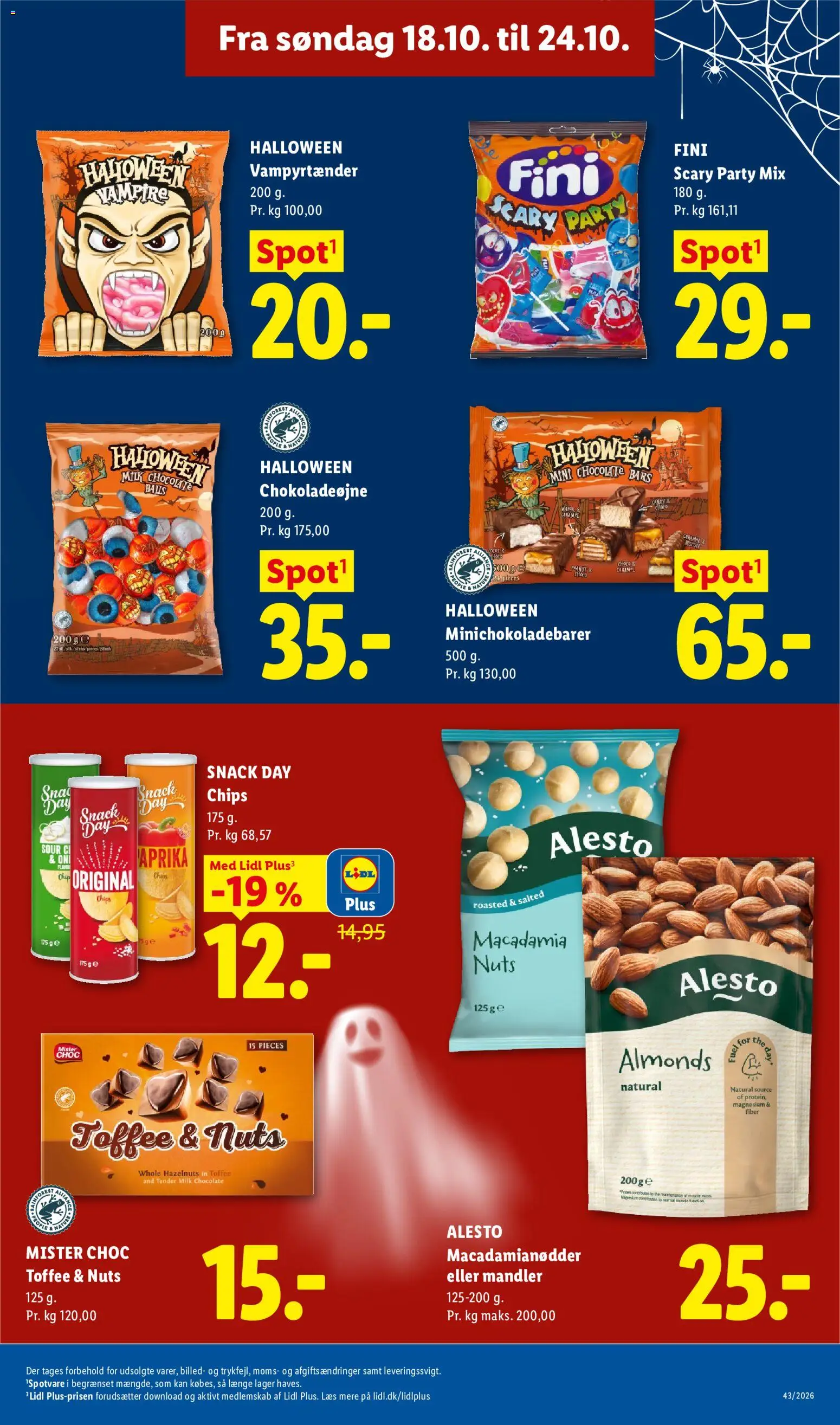 Lidl tilbudsavis – gyldig fra 18/10/2026 | Side: 23 | Produkter: Chips, Mandler, Macadamianødder, Søm