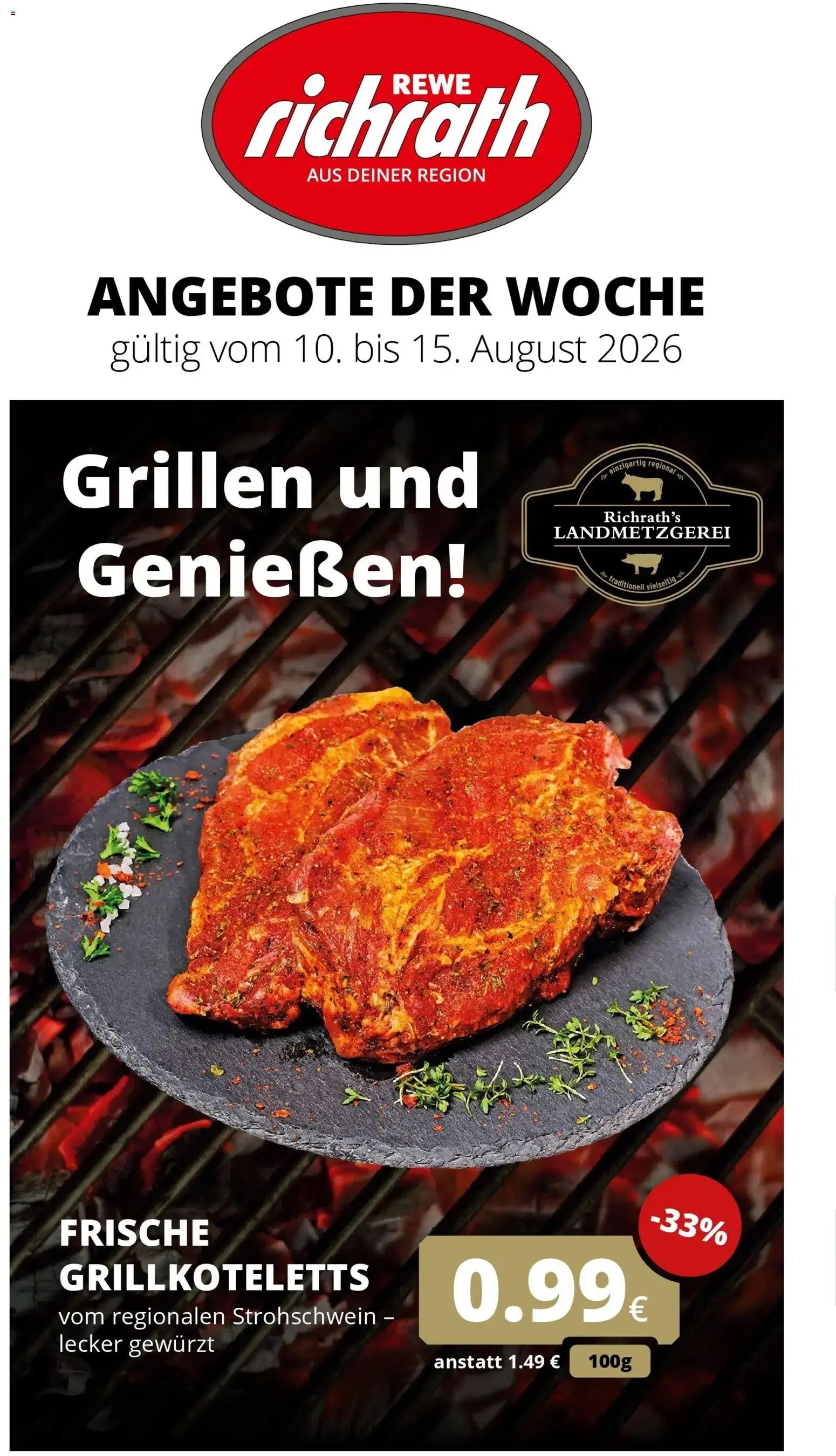 REWE Prospekt ab 10.08.2026 zum Blättern » Angebote | Seite: 1
