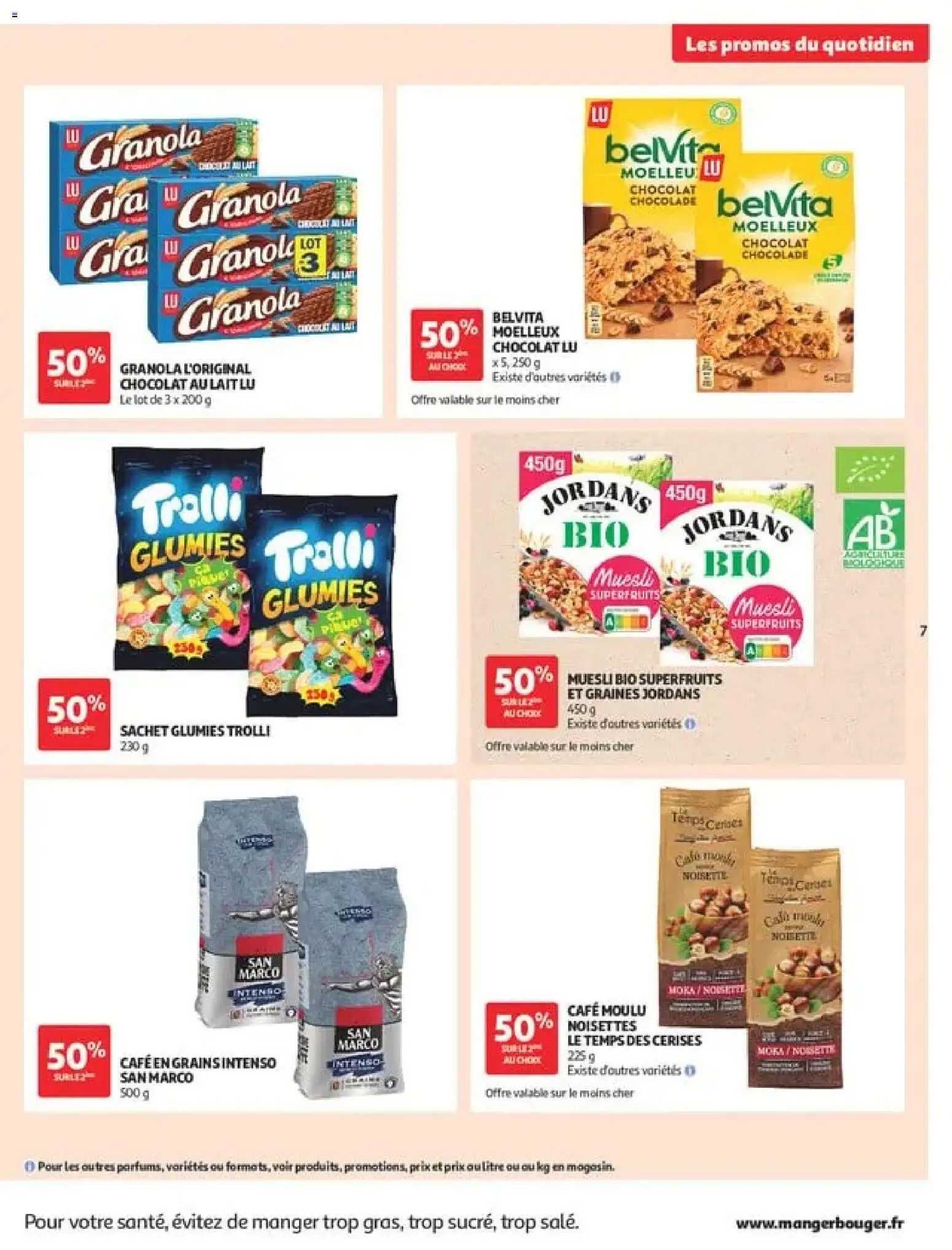 {H1} | Page: 7 | Produits: Muesli, Noisettes, San Marco, Café moulu