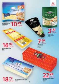 Pogląd oferty "Selgros cash&carry gazetka - Markowe Produkty" - ważna od 22.10.2026 | Strona: 5 | Produkty: Jantar, Ser, Mozzarella, Ser gouda