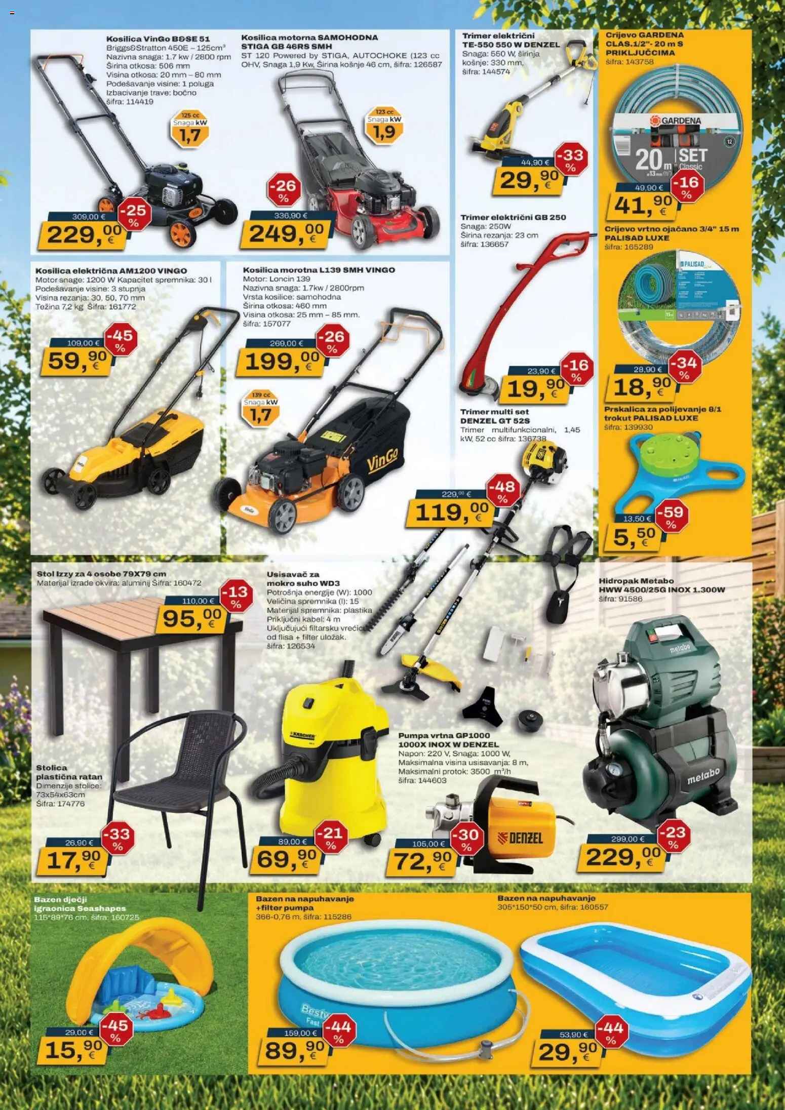 Vinkoprom katalog | vrijedi od 06.07.2026 | Stranica: 5 | Proizvodi: Usisavač, Kosilica, Stol, Kärcher