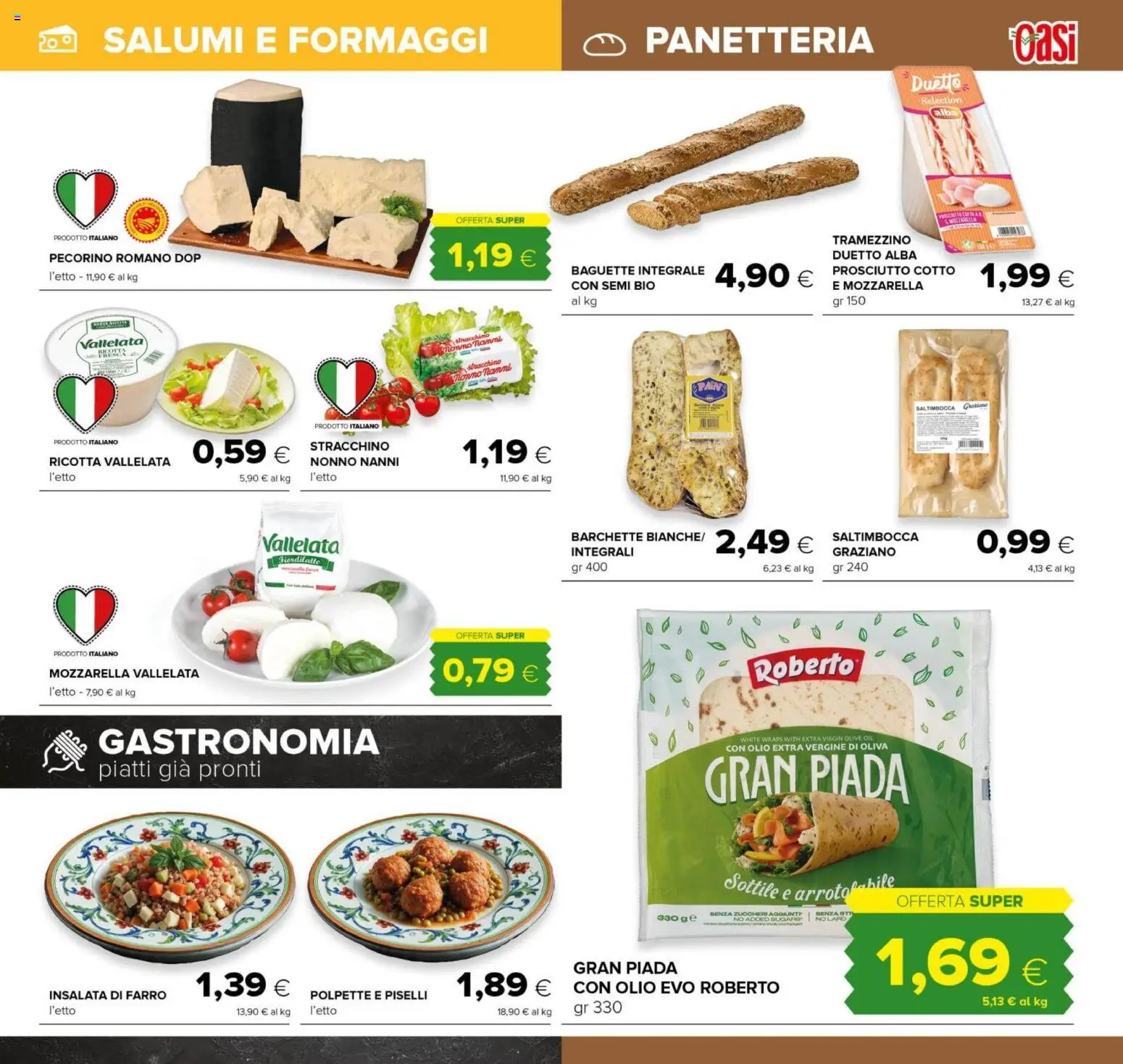 Volantino Oasi del 04/09/2026 | Pagina: 11 | Prodotti: Piatti, Insalata, Tramezzino, Polpette