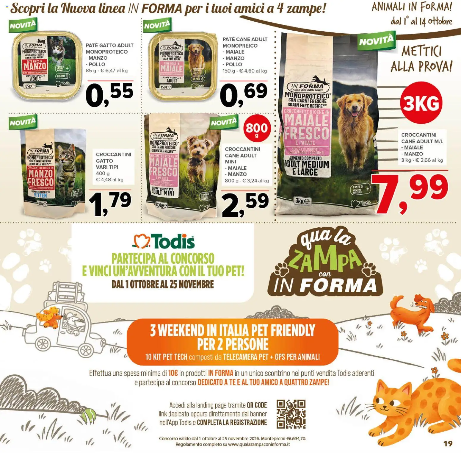 Volantino Todis del 01/10/2026 | Pagina: 19 | Prodotti: Pollo, Maiale, Manzo, Crocchette