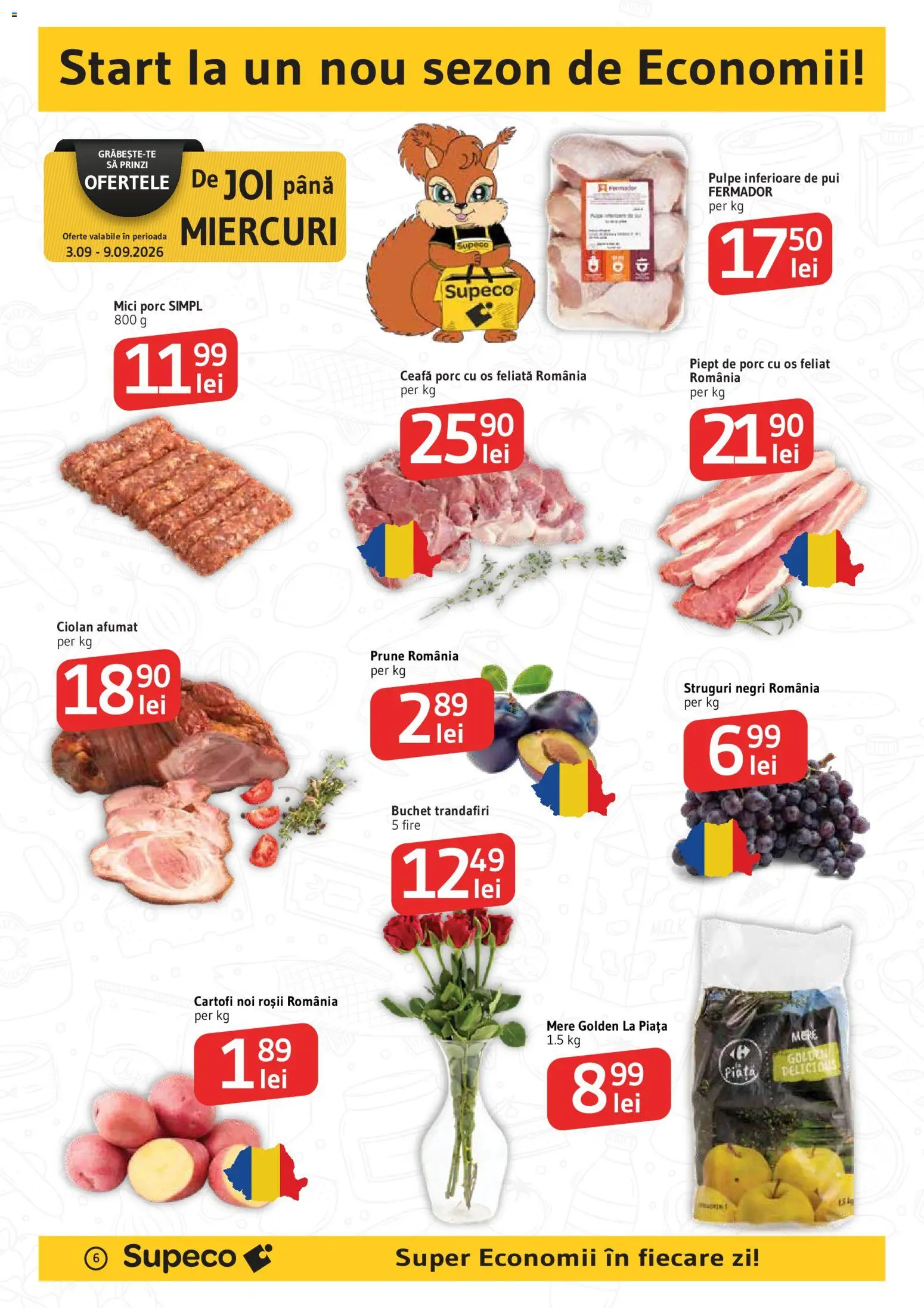 Noul catalog Supeco – valabil de la 03.09.2026 | Pagină: 6 | Produse: Struguri, Struguri negri, Pui, Roșii