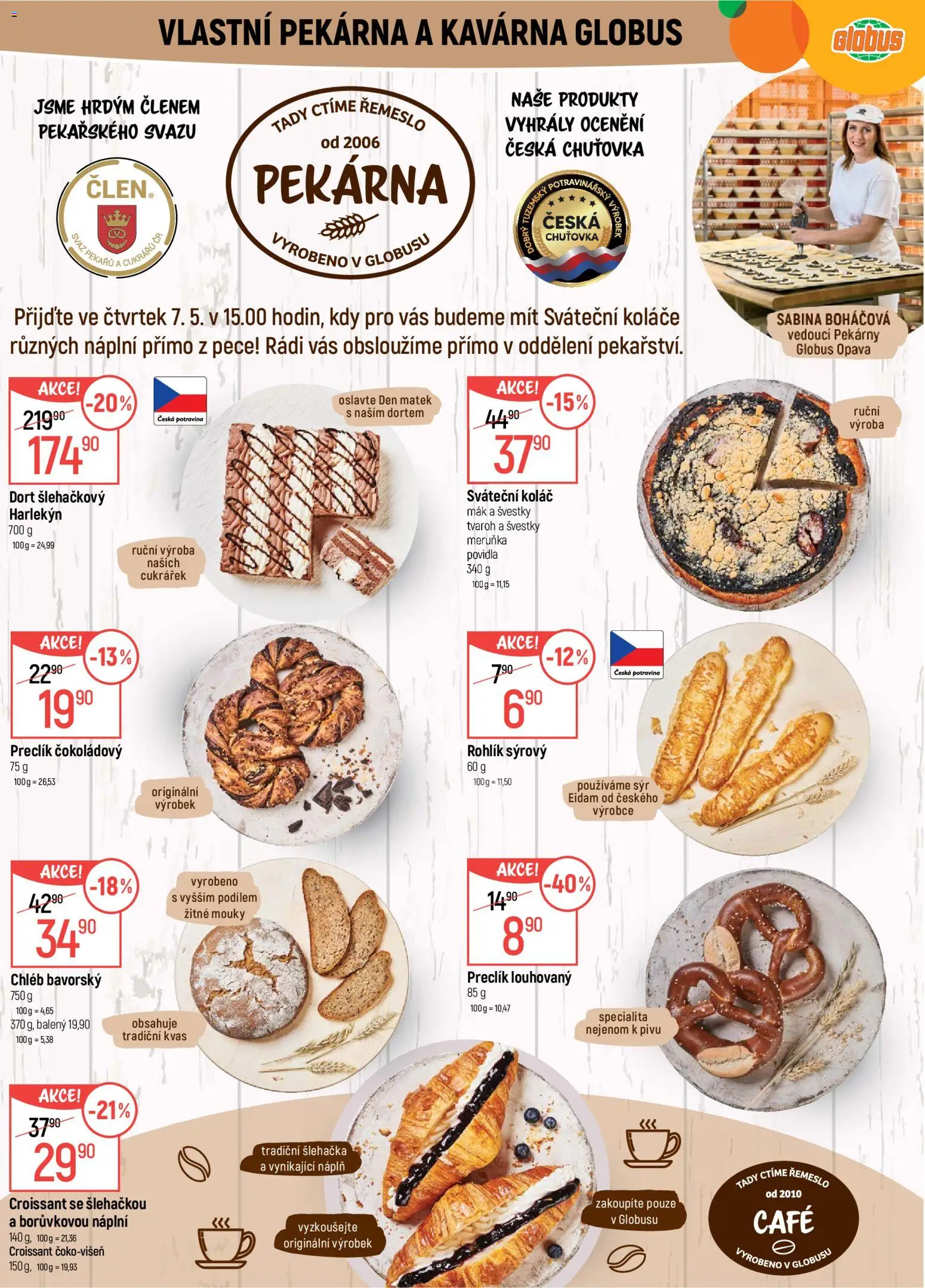 Globus leták - Opava od 06.05.2026 | Strana: 6 | Produkty: Globus, Tvaroh, Eidam, Croissant