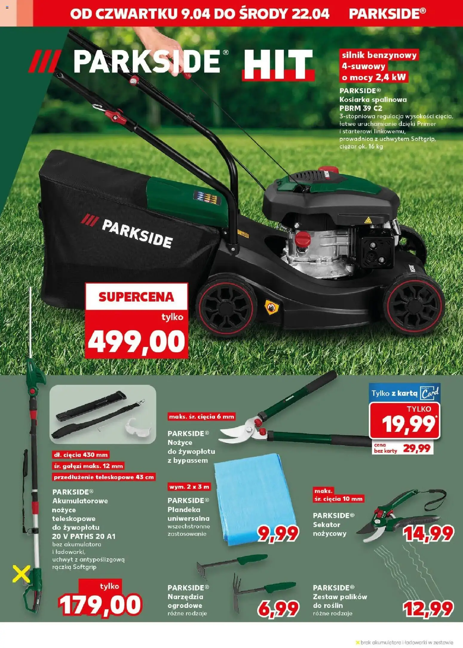 Kaufland gazetka - Mocny start od 13.04.2026 | Strona: 30 | Produkty: Karta, Sekator, Kosiarka