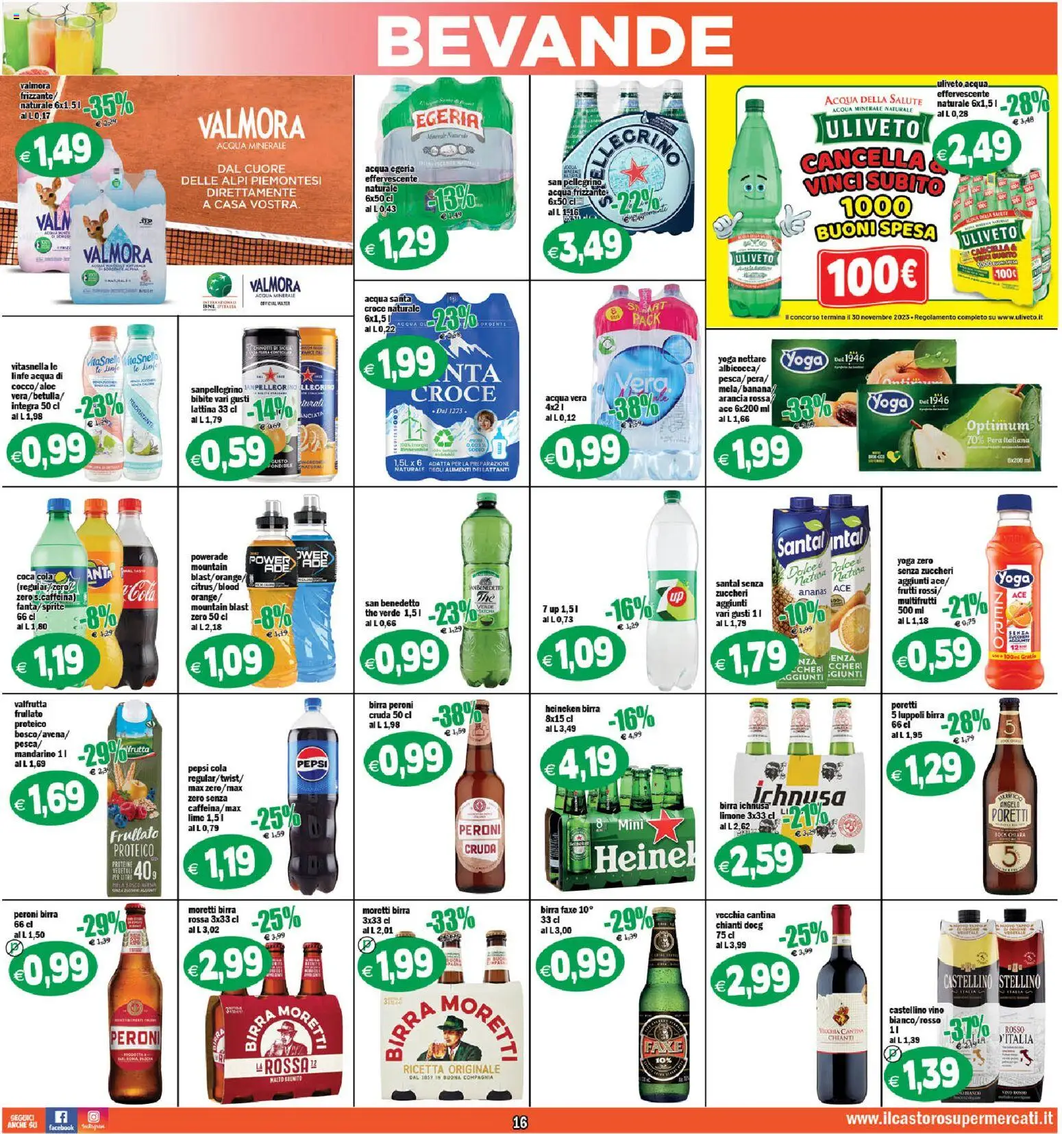 Volantino Il Castoro del 08.05.2026 | Pagina: 16 | Prodotti: Acqua, Limone, Acqua minerale, Pepsi
