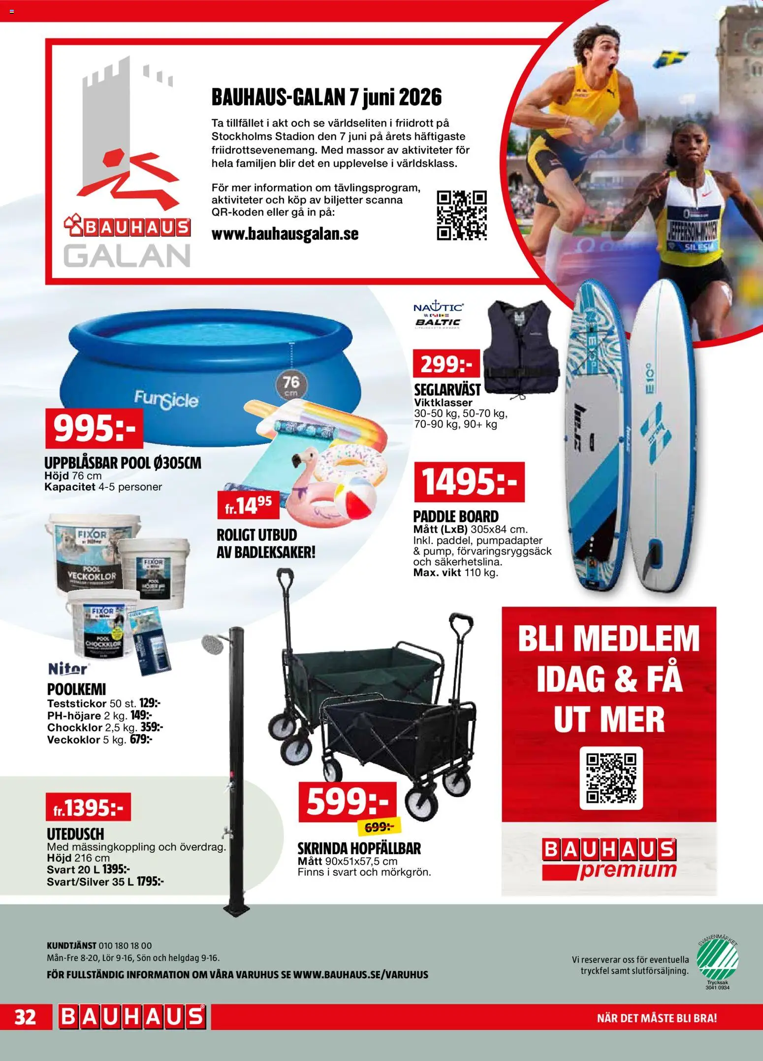 Bauhaus reklamblad aktuell från 01.06.2026 | Sida: 32 | Produkter: Poolkemi, Pool