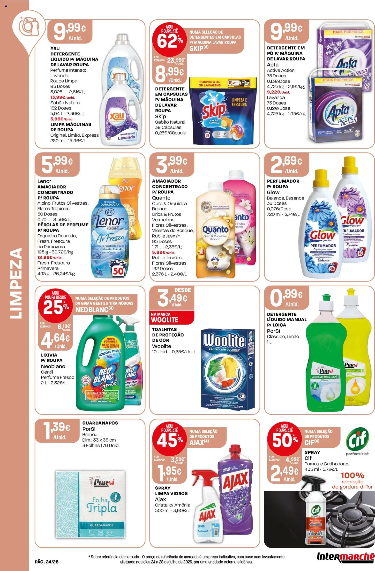 Intermarché Folheto Contact │ válido de 03/09/2026 | Página: 24 | Produtos: Perfume, Pó, Máquina de lavar roupa, Detergente