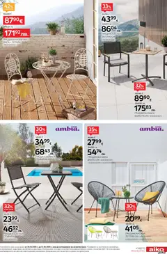 Преглед на Aiko XXXL брошура -30% за Градински чадъри и Шезлонги - Офертите са валидни от 25.05.2026 | Страница: 11 | Продукти: Маса, Стол