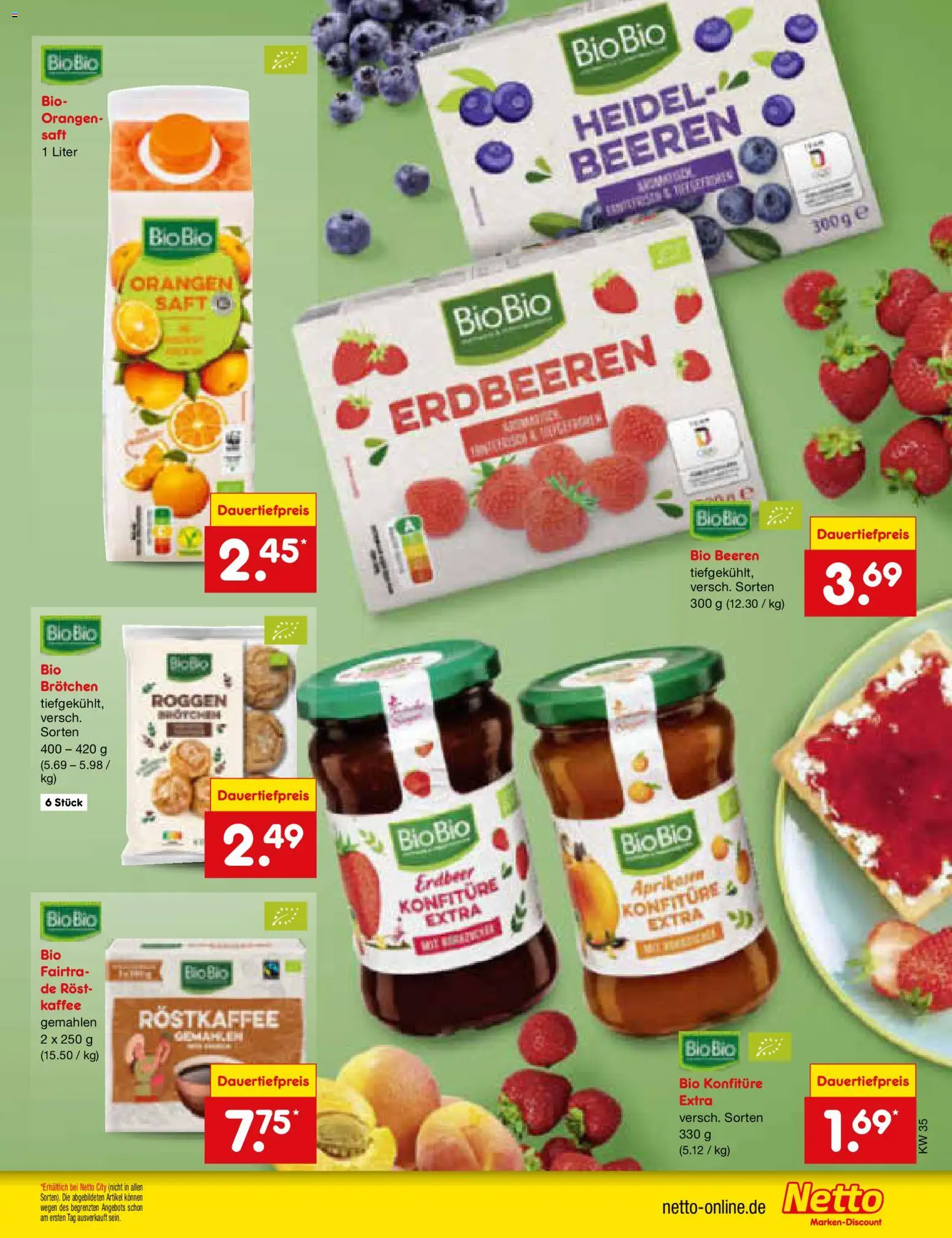 Netto Marken-Discount Prospekt – gültig ab 24.08.2026 | Seite: 25 | Produkte: Kaffee, Orangen, Saft, Erdbeeren