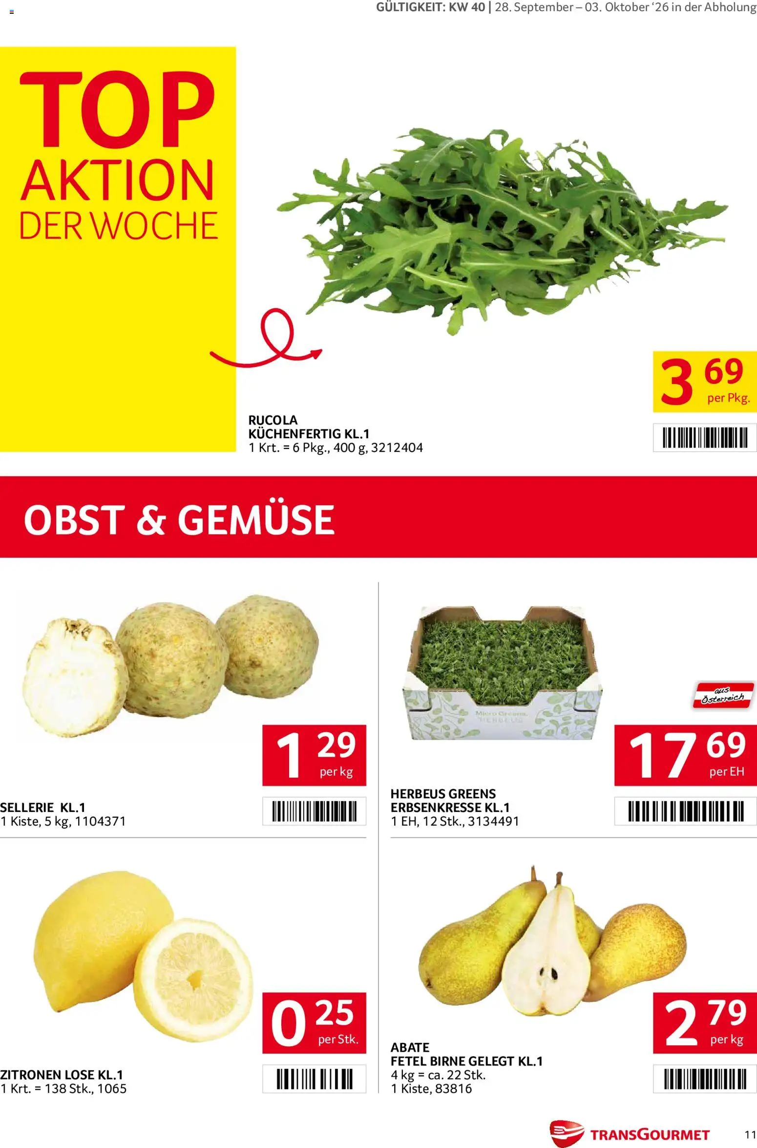 Transgourmet Flugblatt gültig ab 28.09.2026 | Seite: 11