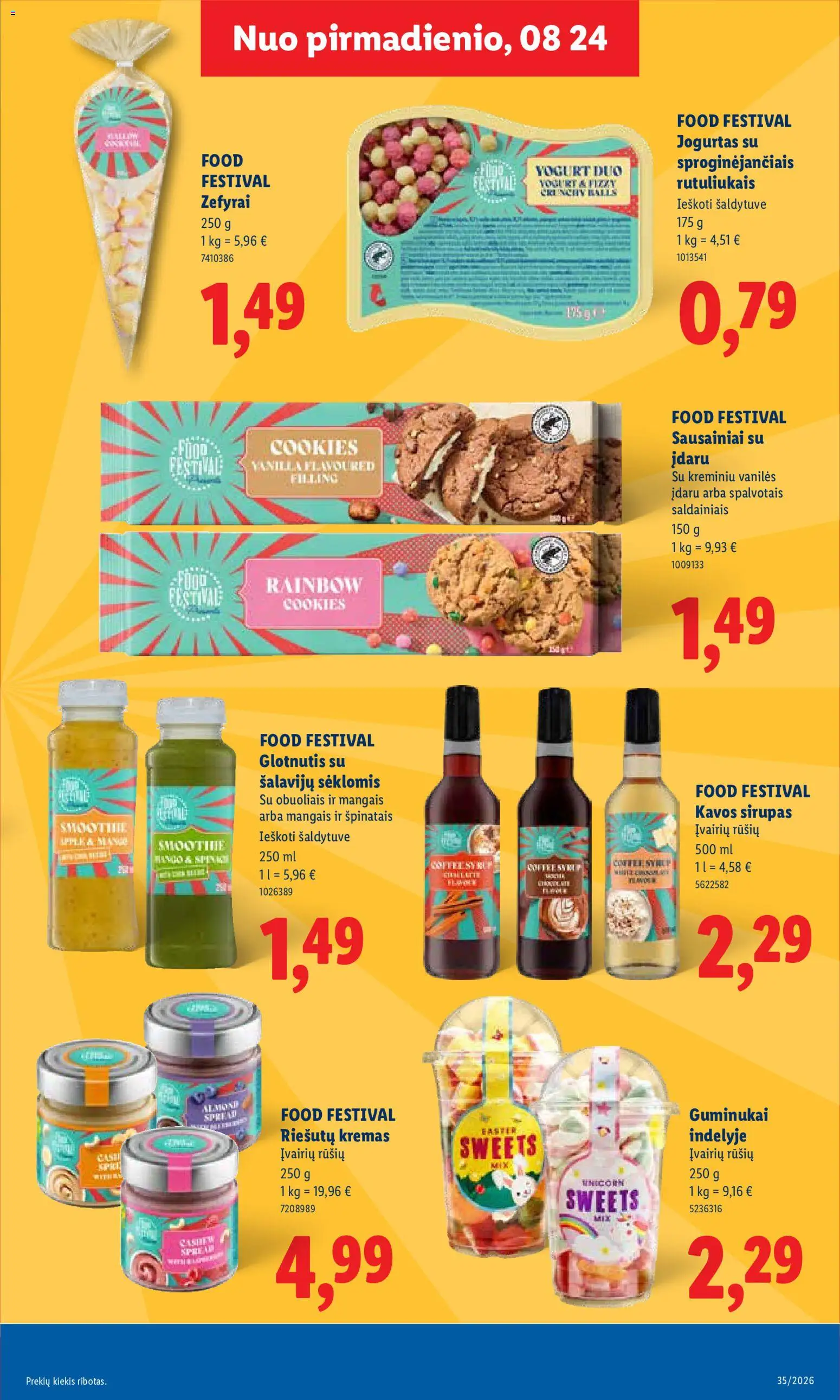 LIDL akcijos nuo 2026.08.24 | Puslapis: 21 | Prekių: Kremas, Jogurtas, Guminukai, Sirupas