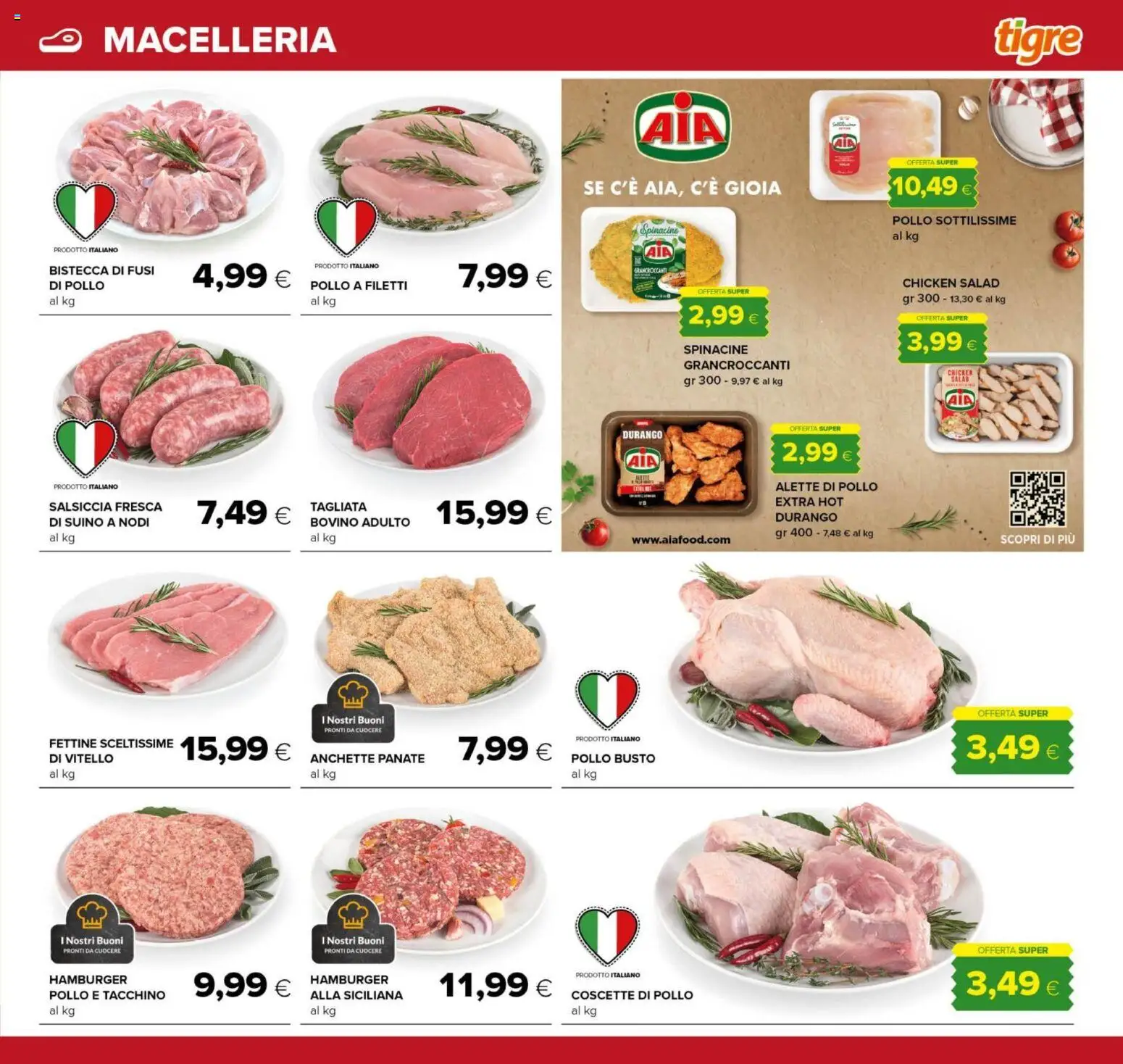 Volantino Tigre del 25/09/2026 | Pagina: 5 | Prodotti: Bovino, Salsiccia, Hamburger, Bistecca