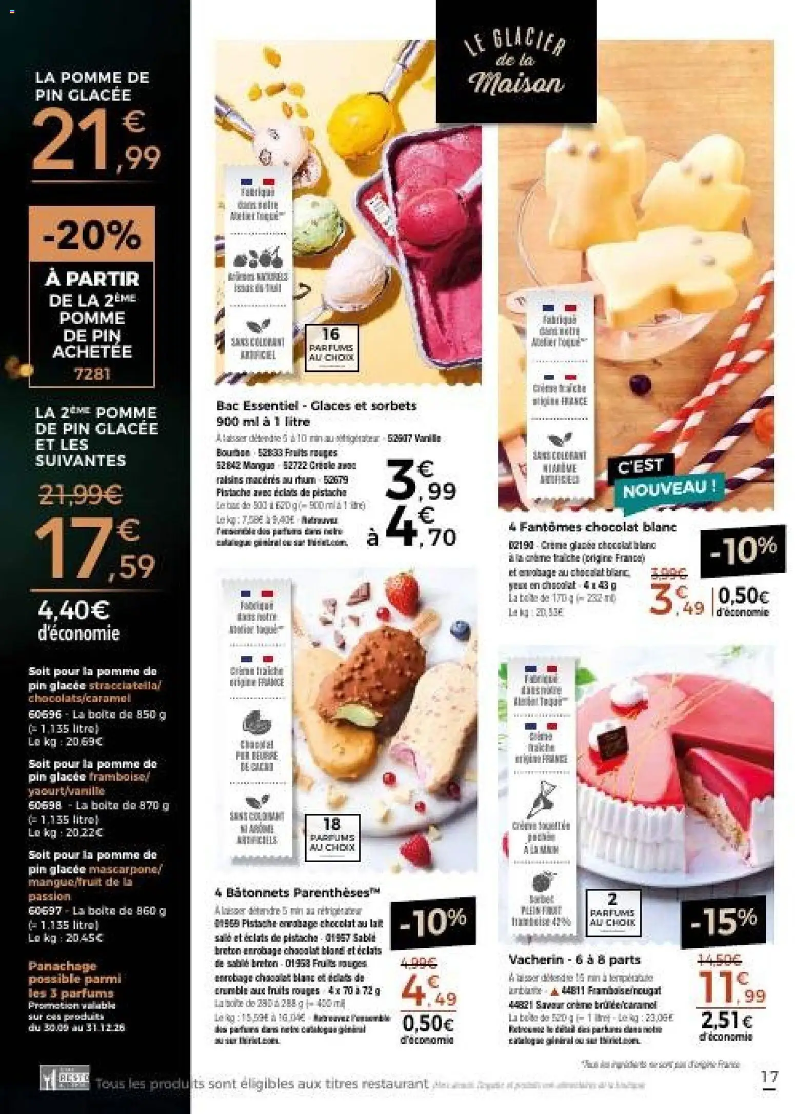 {H1} | Page: 17 | Produits: Pomme, Sable, Chocolat, Crème