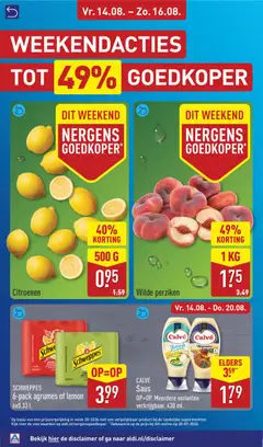 Wilde perziken, 1 KG - Voorbeeld van een folder van Aldi, geldig van 10-08-2026 | Pagina: 58