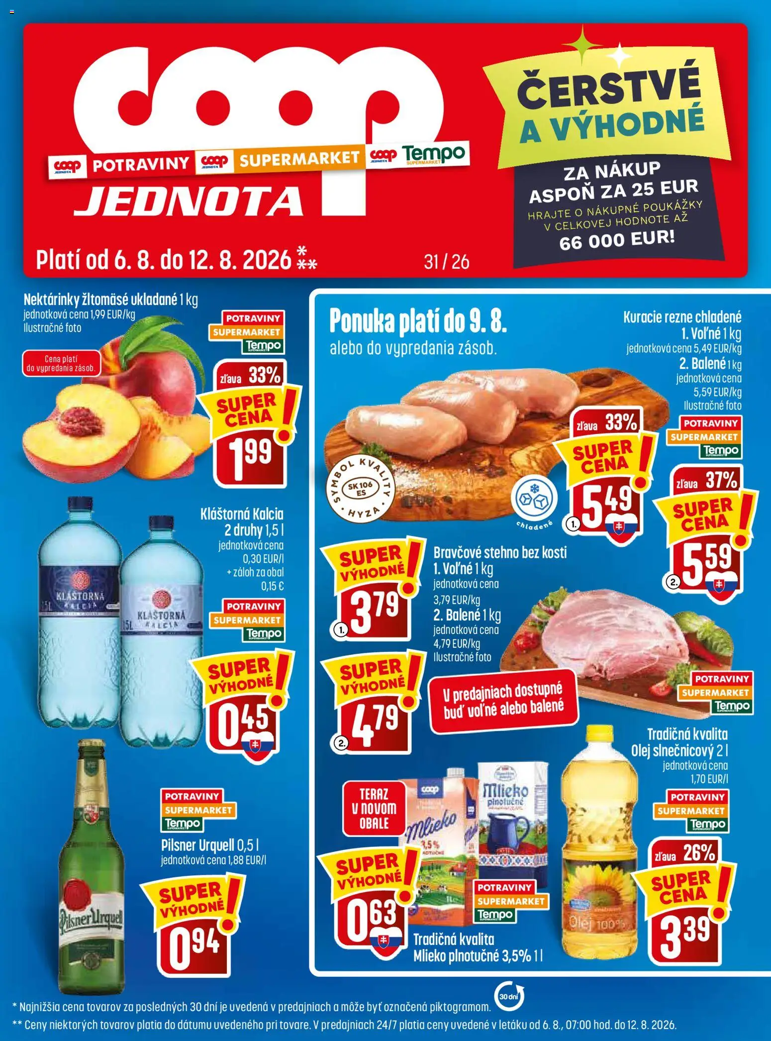 Nové COOP Jednota akcie – leták je platný od 06.08.2026 | Strana: 1